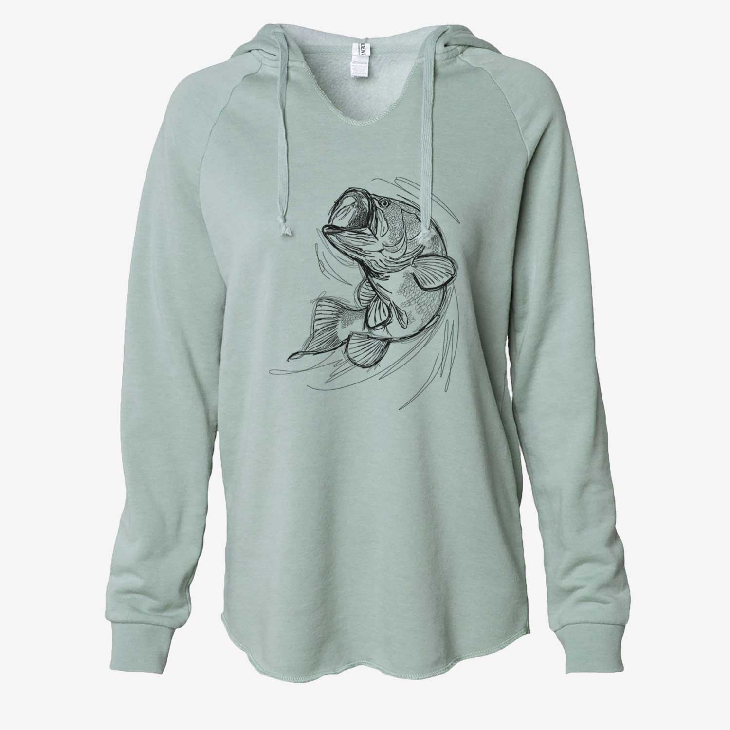 Larry the Largemouth Bass - Cali Wave Hooded Sweatshirt