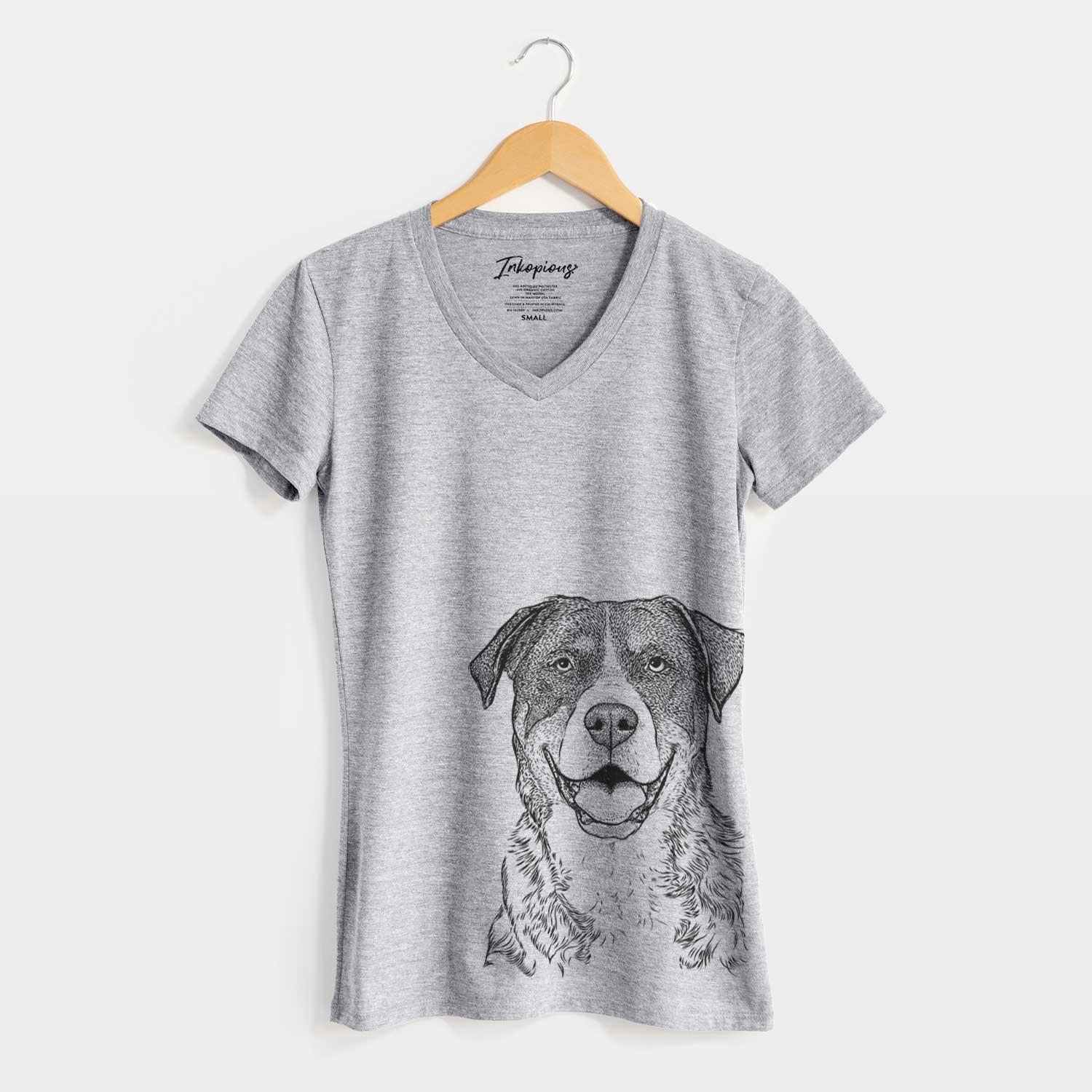Bare Leon the Greater Swiss Mountain Dog - Women's V-neck Shirt