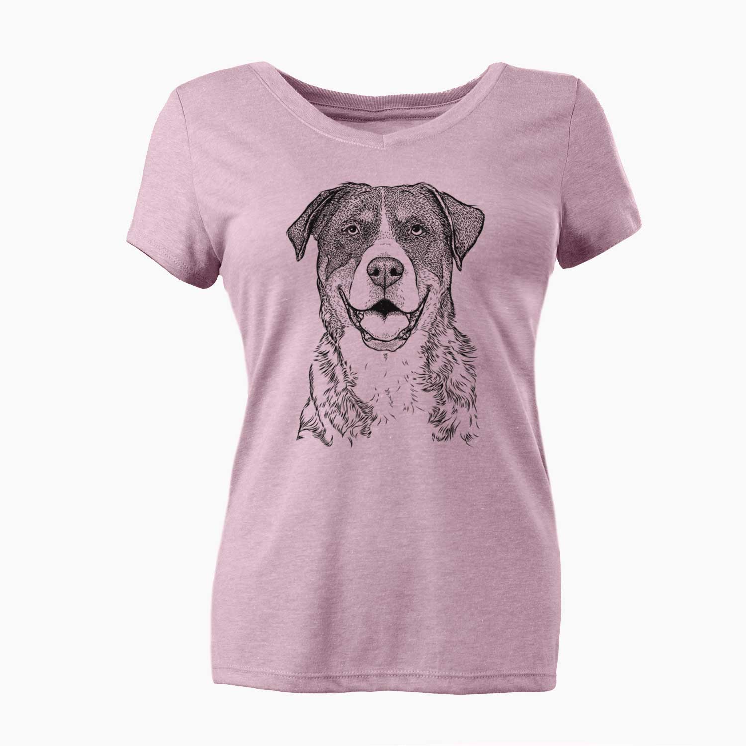 Bare Leon the Greater Swiss Mountain Dog - Women's V-neck Shirt