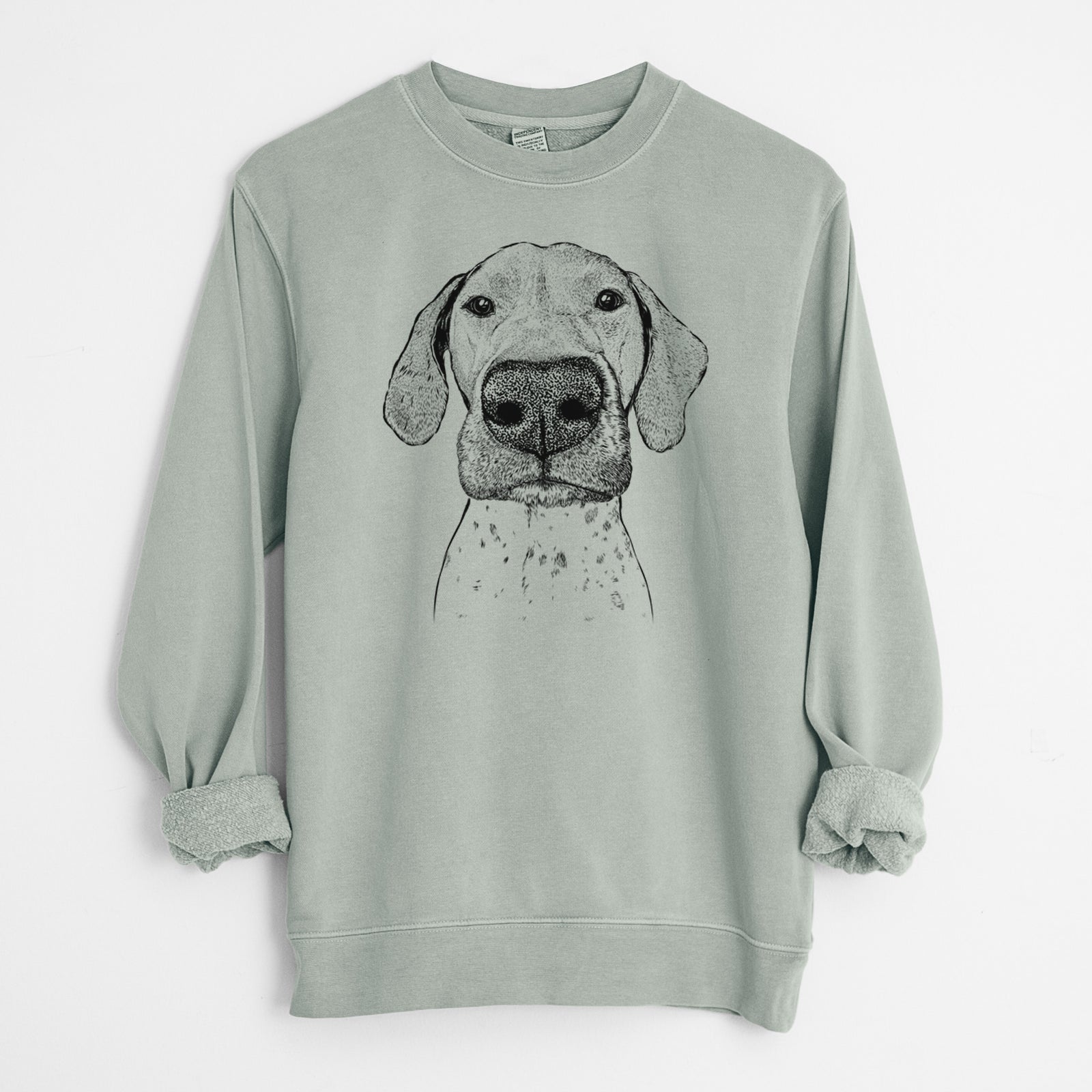Bare Leroy the German Shorthaired Pointer - Unisex Pigment Dyed Crew Sweatshirt