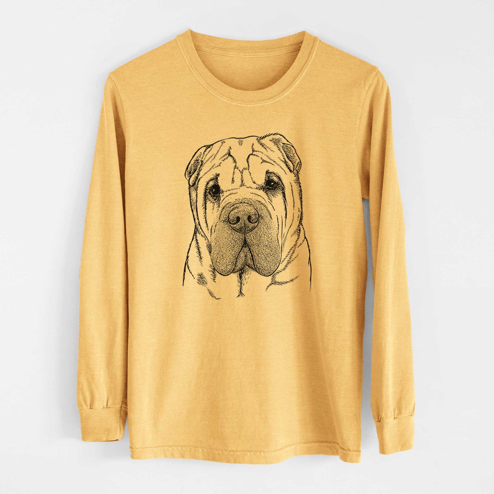 Bare Lilly the Shar Pei - Heavyweight 100% Cotton Long Sleeve