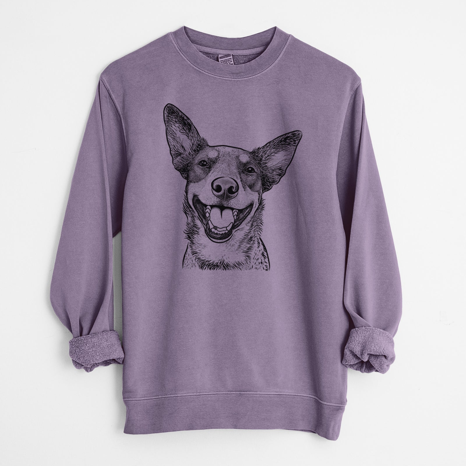 Bare Lily the Australian Cattle Dog - Unisex Pigment Dyed Crew Sweatshirt