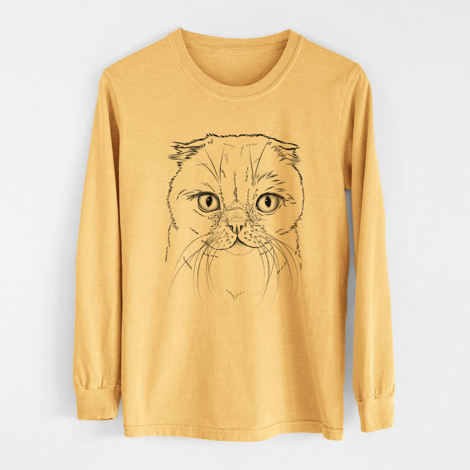 Bare Lina the Exotic Fold Cat - Heavyweight 100% Cotton Long Sleeve