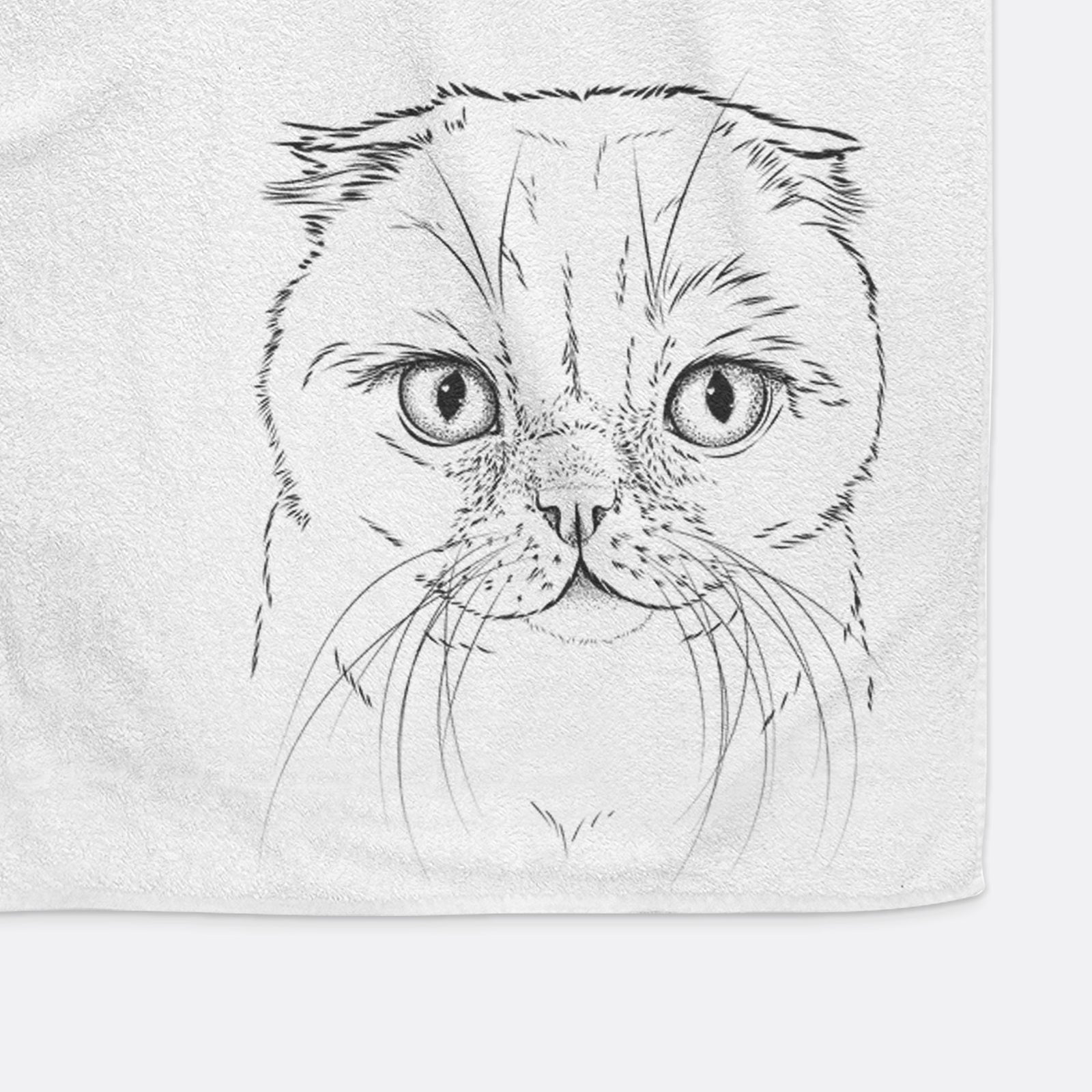 Lina the Exotic Fold Cat Decorative Hand Towel