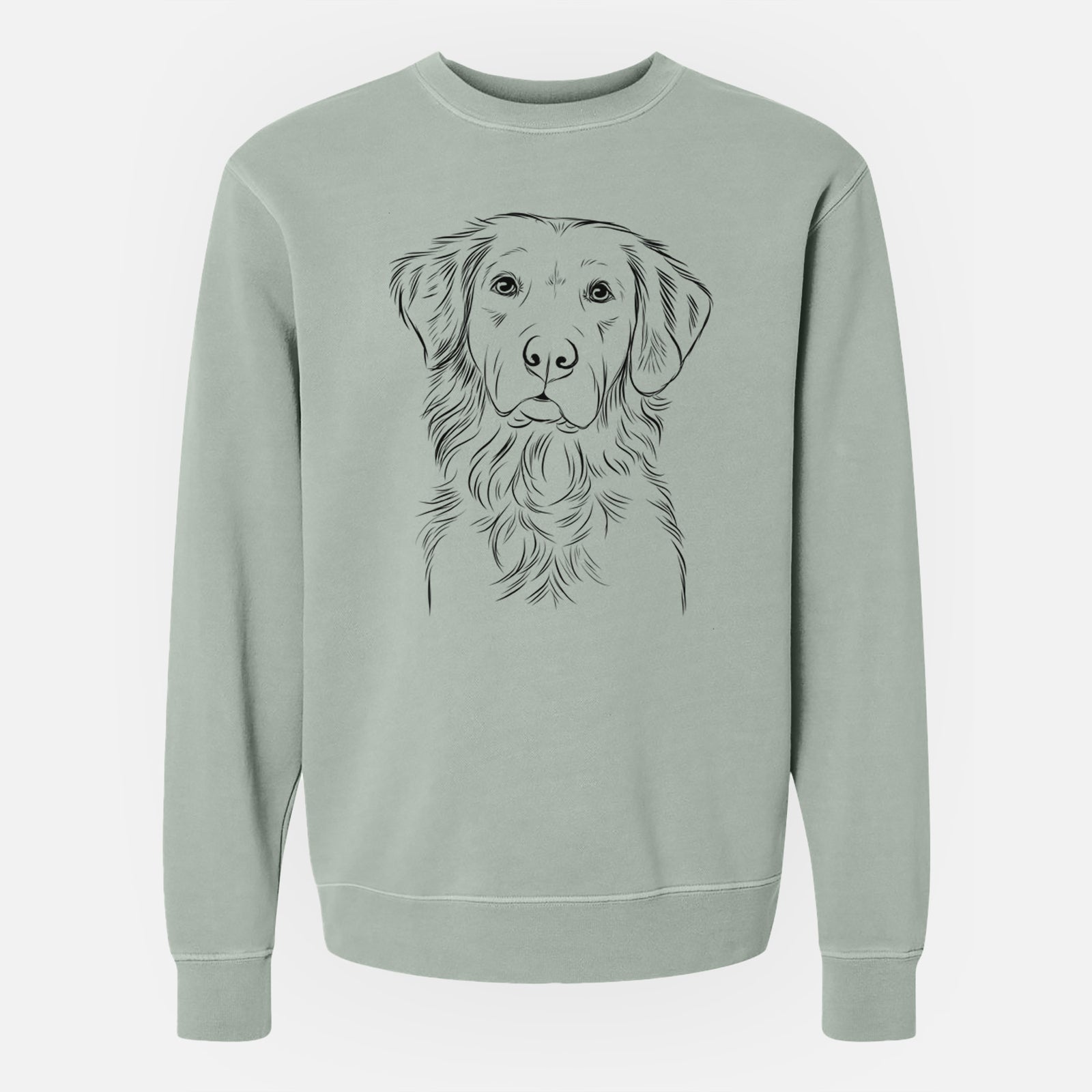 Bare Linden the Golden Retriever - Unisex Pigment Dyed Crew Sweatshirt