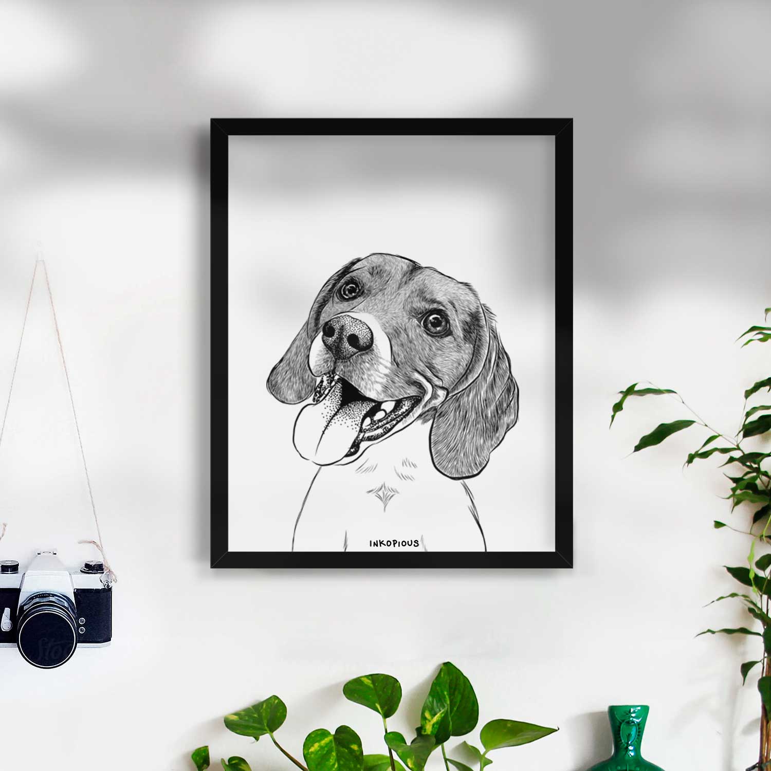 Little Bandit the Beagle Art Print