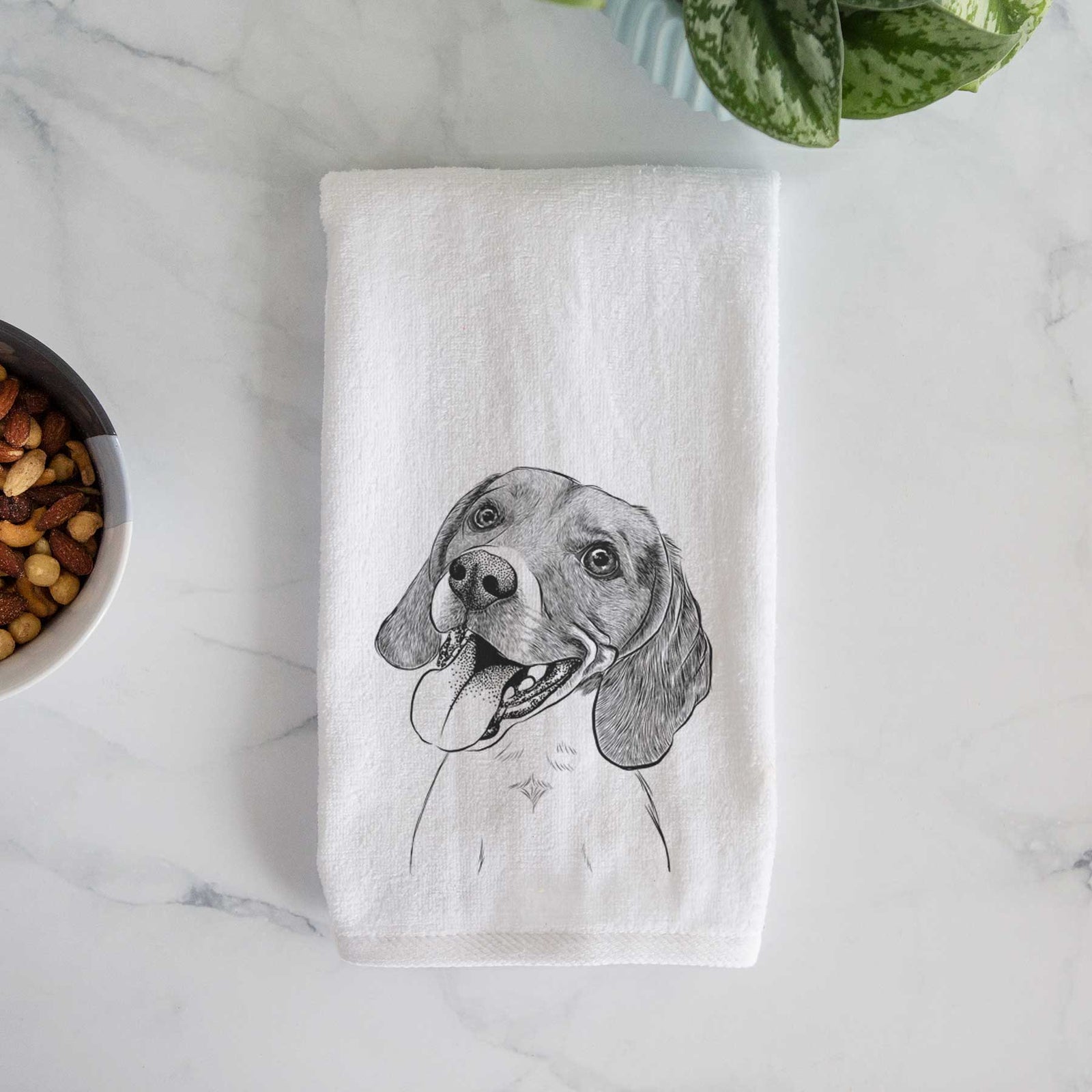 Little Bandit the Beagle Decorative Hand Towel