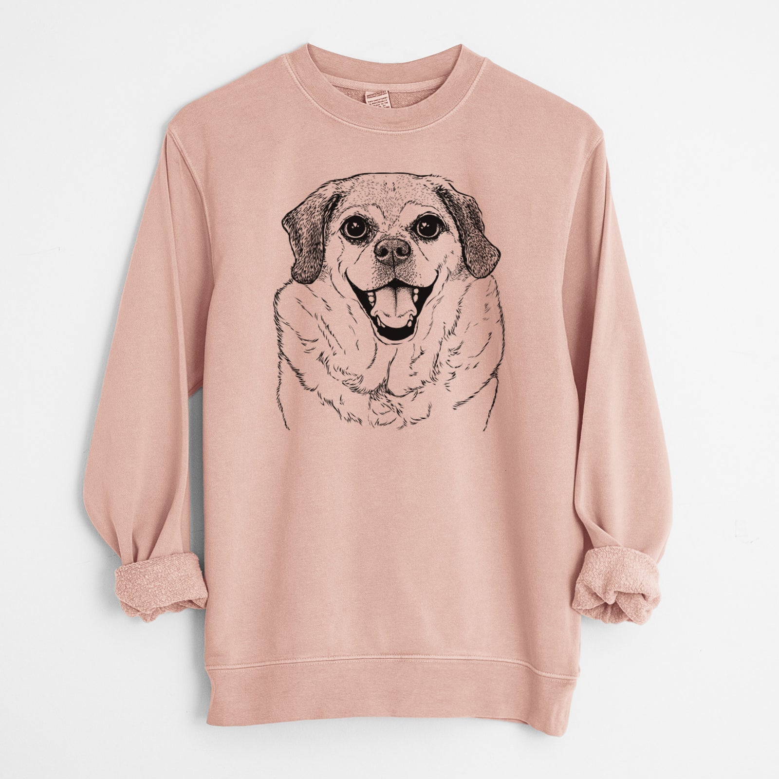 Bare Little Man the Puggle - Unisex Pigment Dyed Crew Sweatshirt