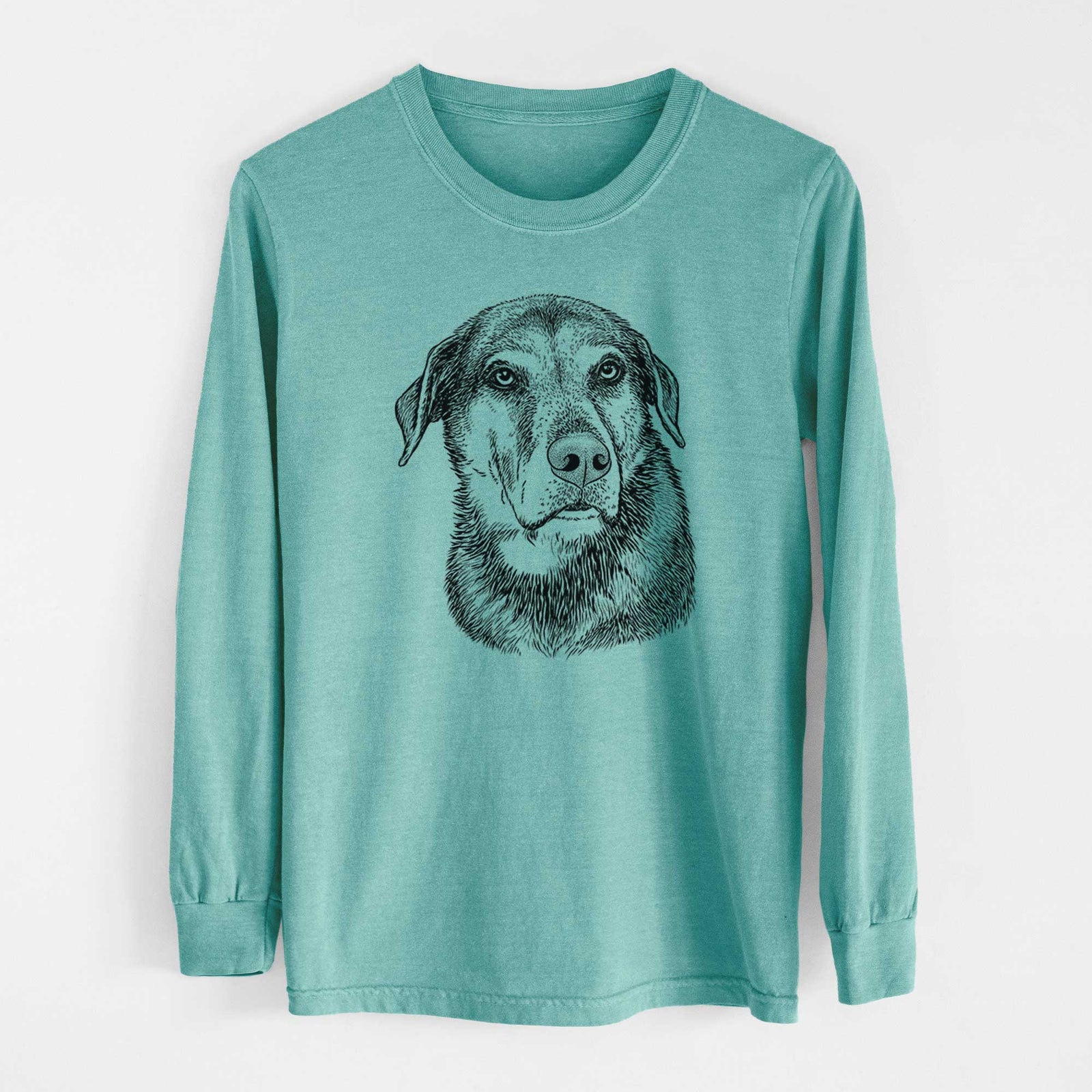 Bare Lobo the Shepherd Mix - Heavyweight 100% Cotton Long Sleeve