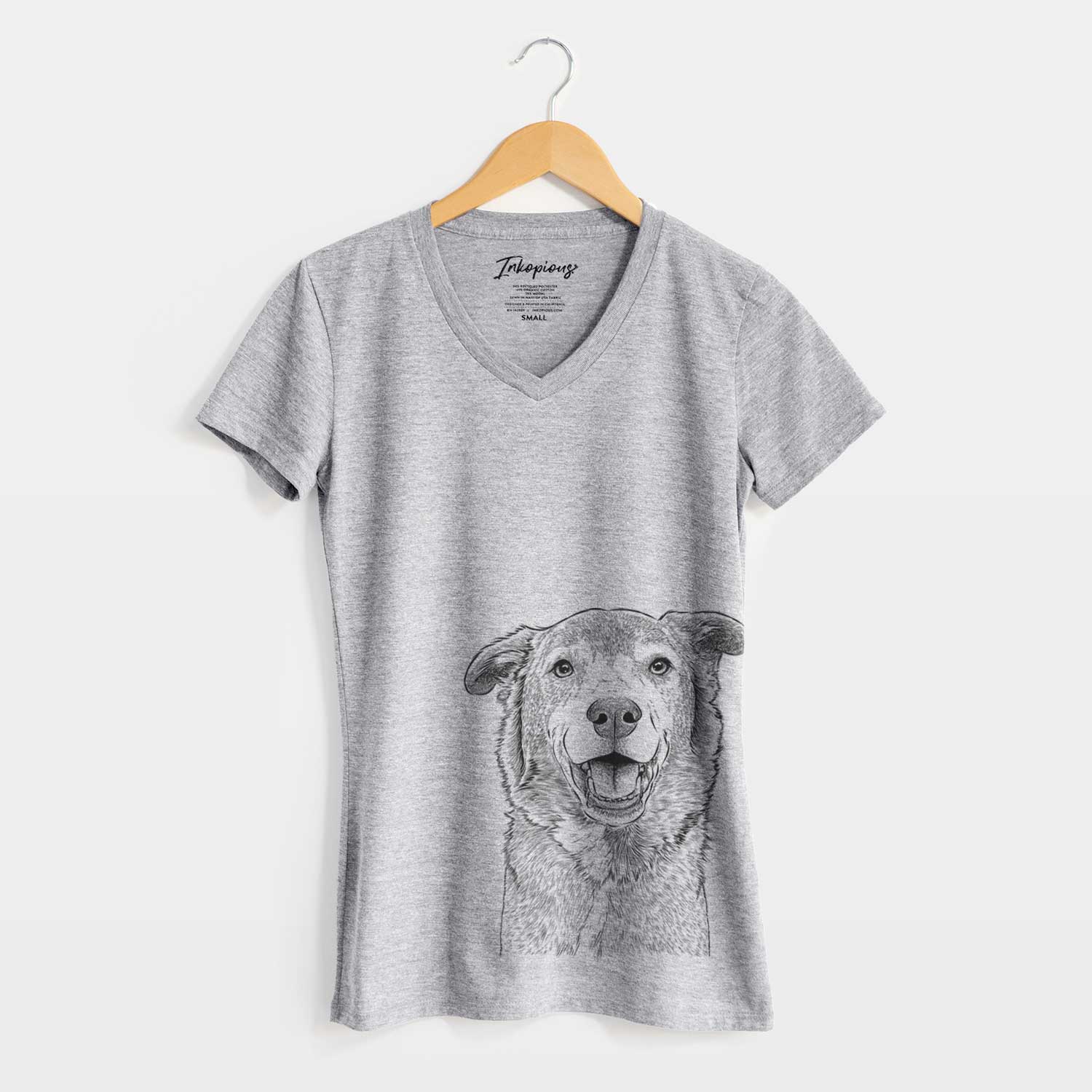 Bare Logan the Rescue Mutt - Women's V-neck Shirt