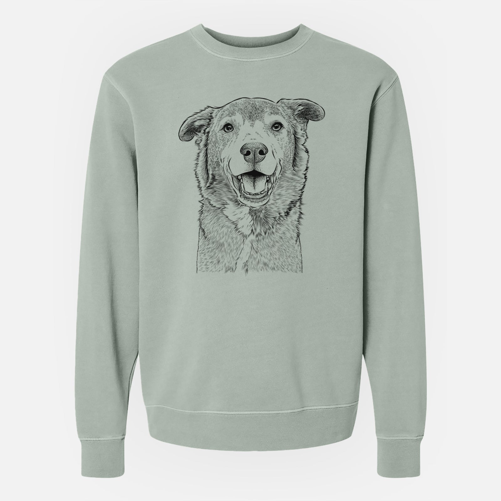 Bare Logan the Rescue Mutt - Unisex Pigment Dyed Crew Sweatshirt