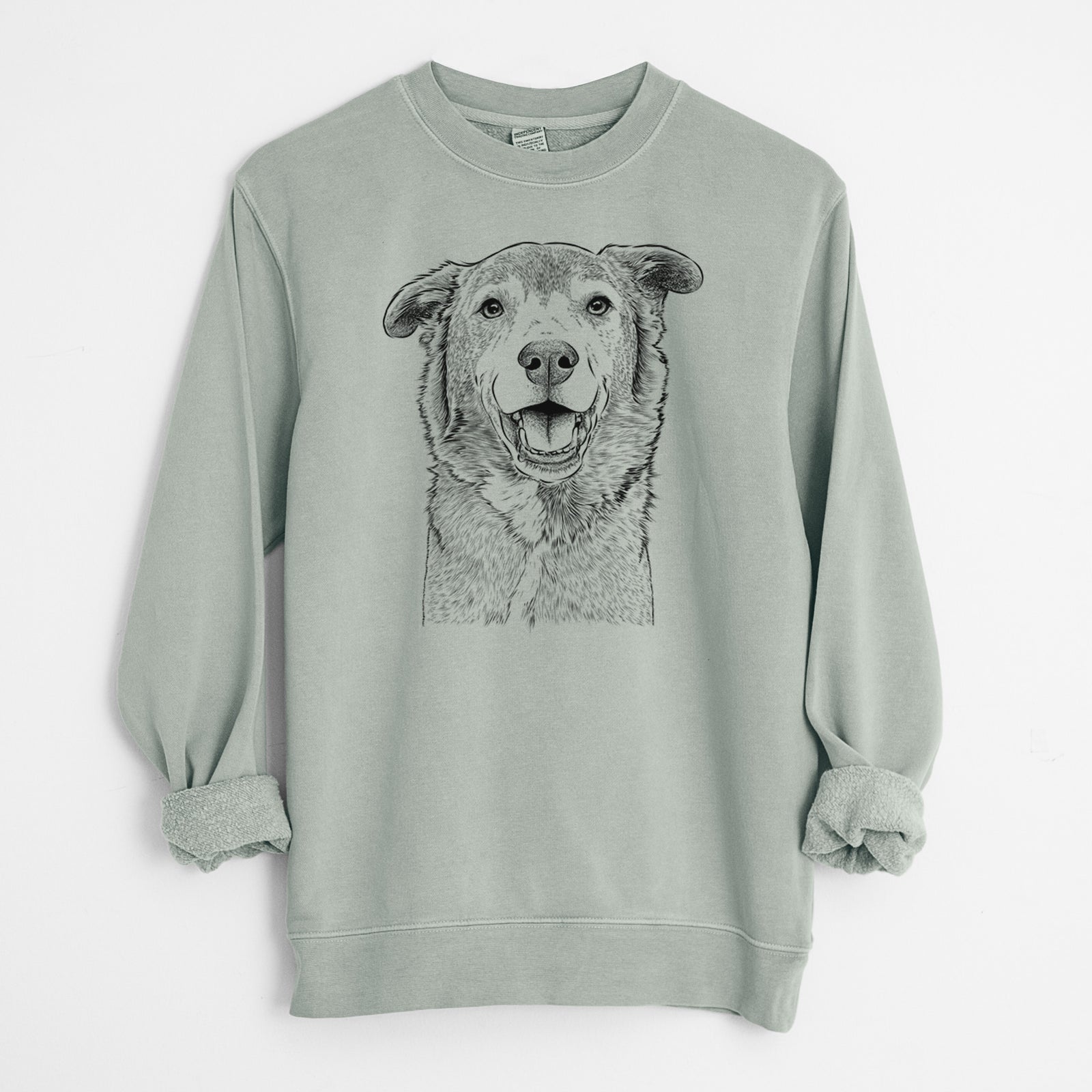 Bare Logan the Rescue Mutt - Unisex Pigment Dyed Crew Sweatshirt