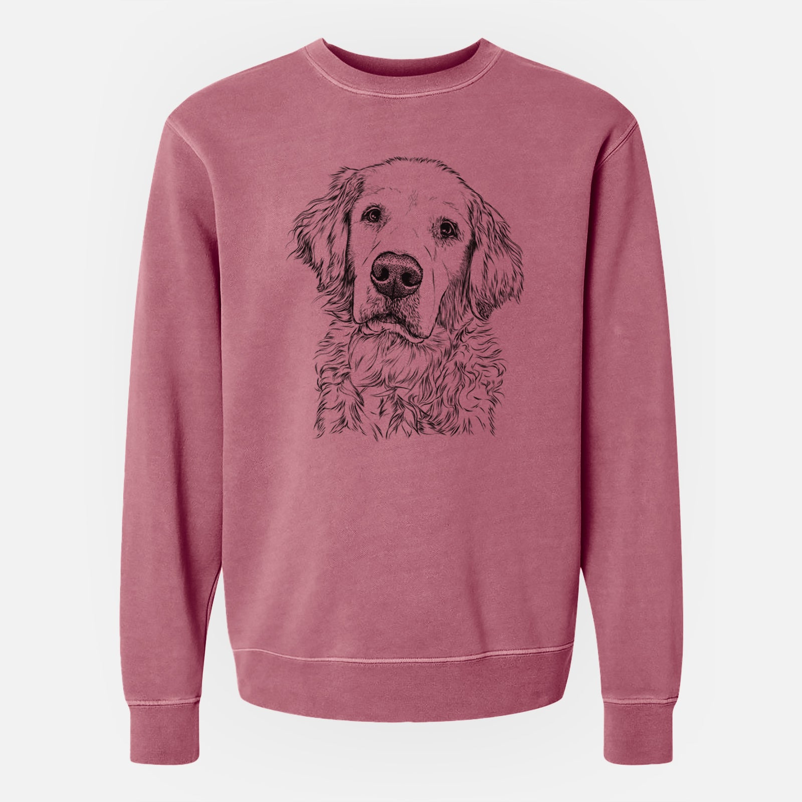 Bare Loganator the Golden Retriever - Unisex Pigment Dyed Crew Sweatshirt