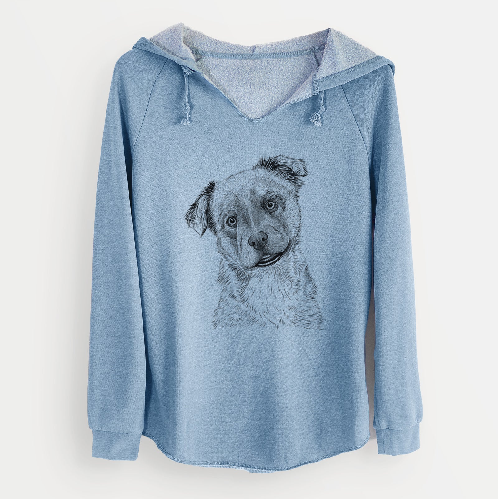 Bare Loki Bear the Australian Cattle Dog Mix - Cali Wave Hooded Sweatshirt