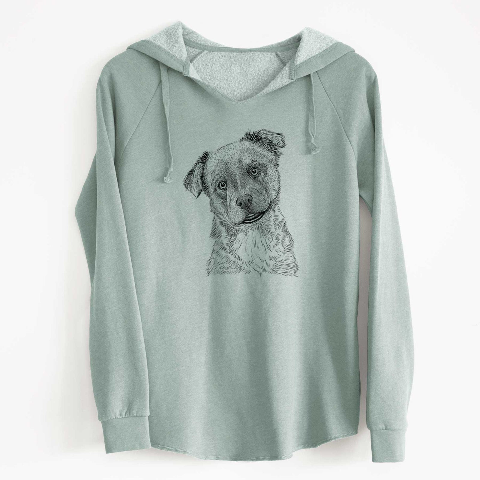 Bare Loki Bear the Australian Cattle Dog Mix - Cali Wave Hooded Sweatshirt