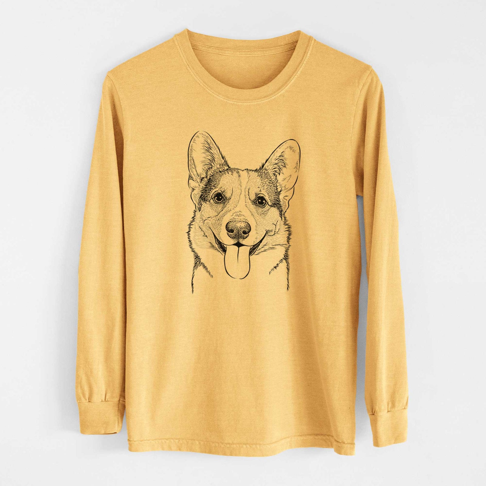 Bare Loki the Corgi - Heavyweight 100% Cotton Long Sleeve
