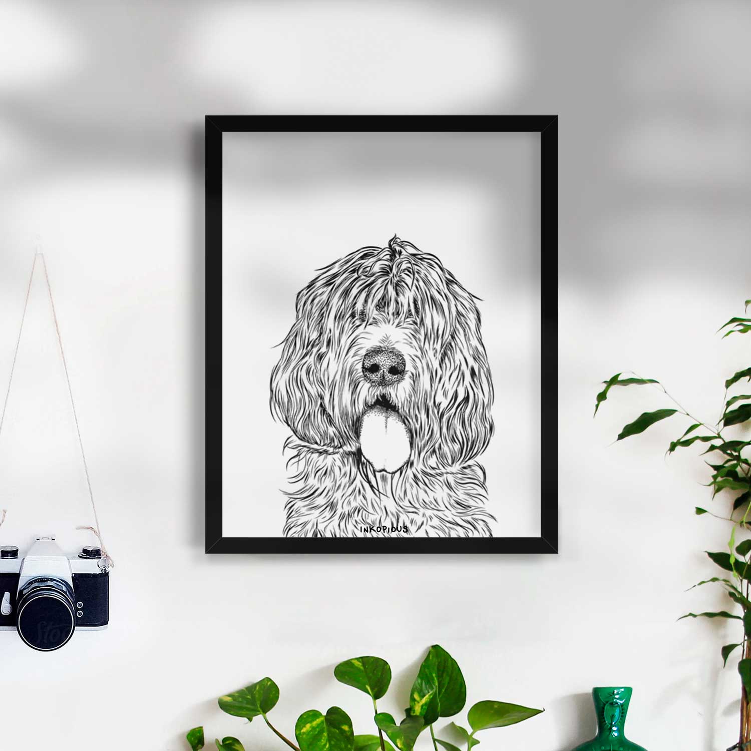 Lou the Otterhound Art Print