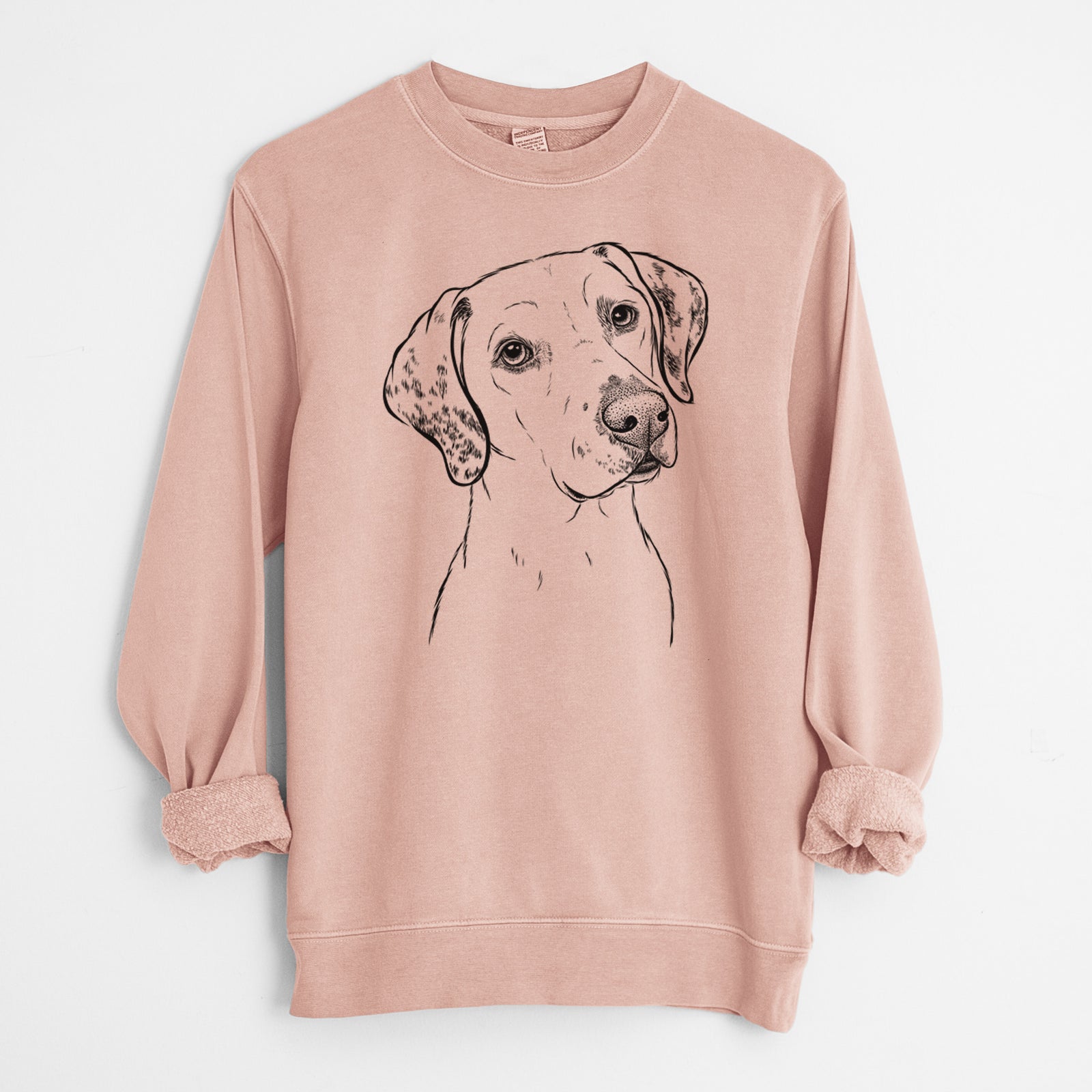 Bare Lucky the Dalmatian - Unisex Pigment Dyed Crew Sweatshirt
