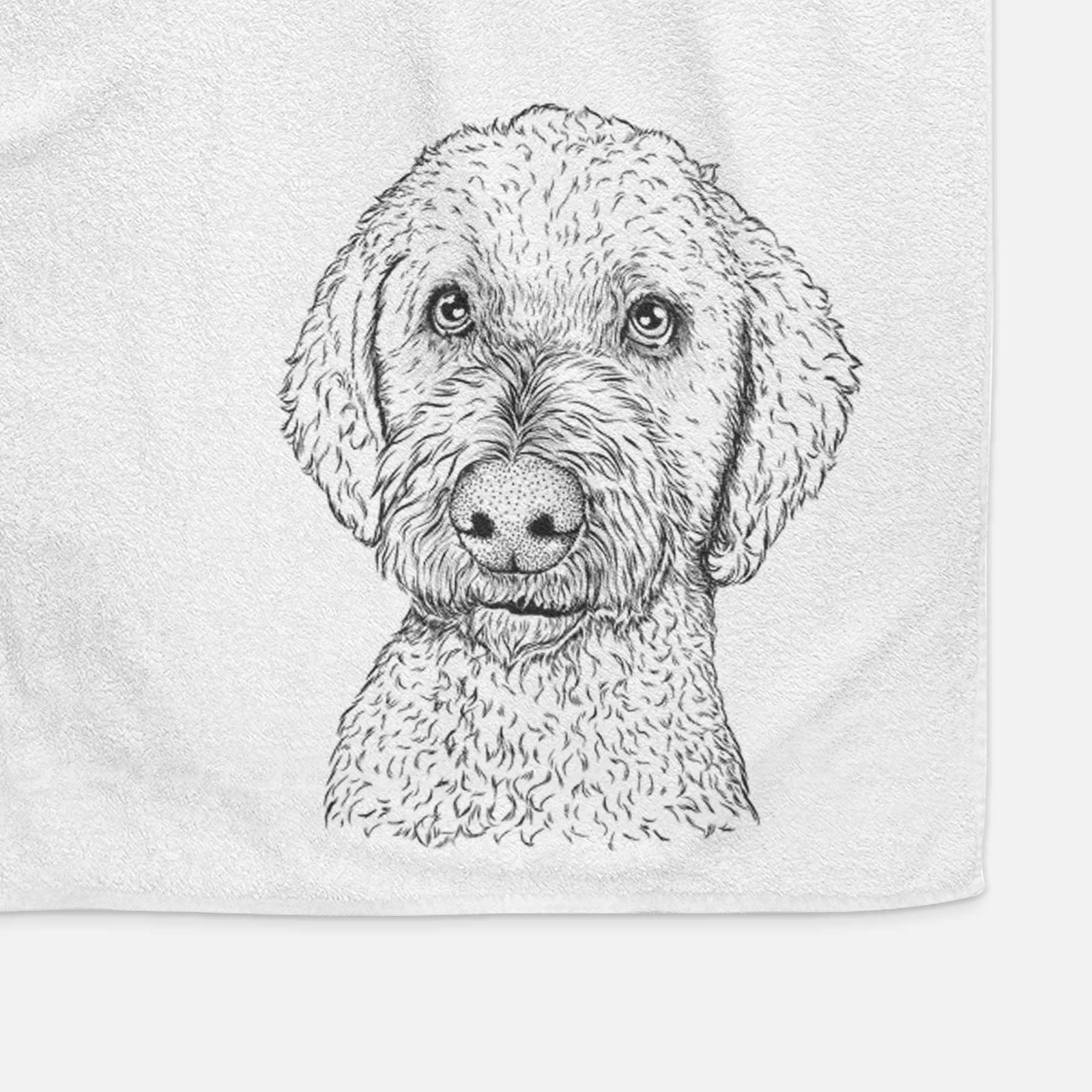 Lucy Boo the Goldendoodle Decorative Hand Towel