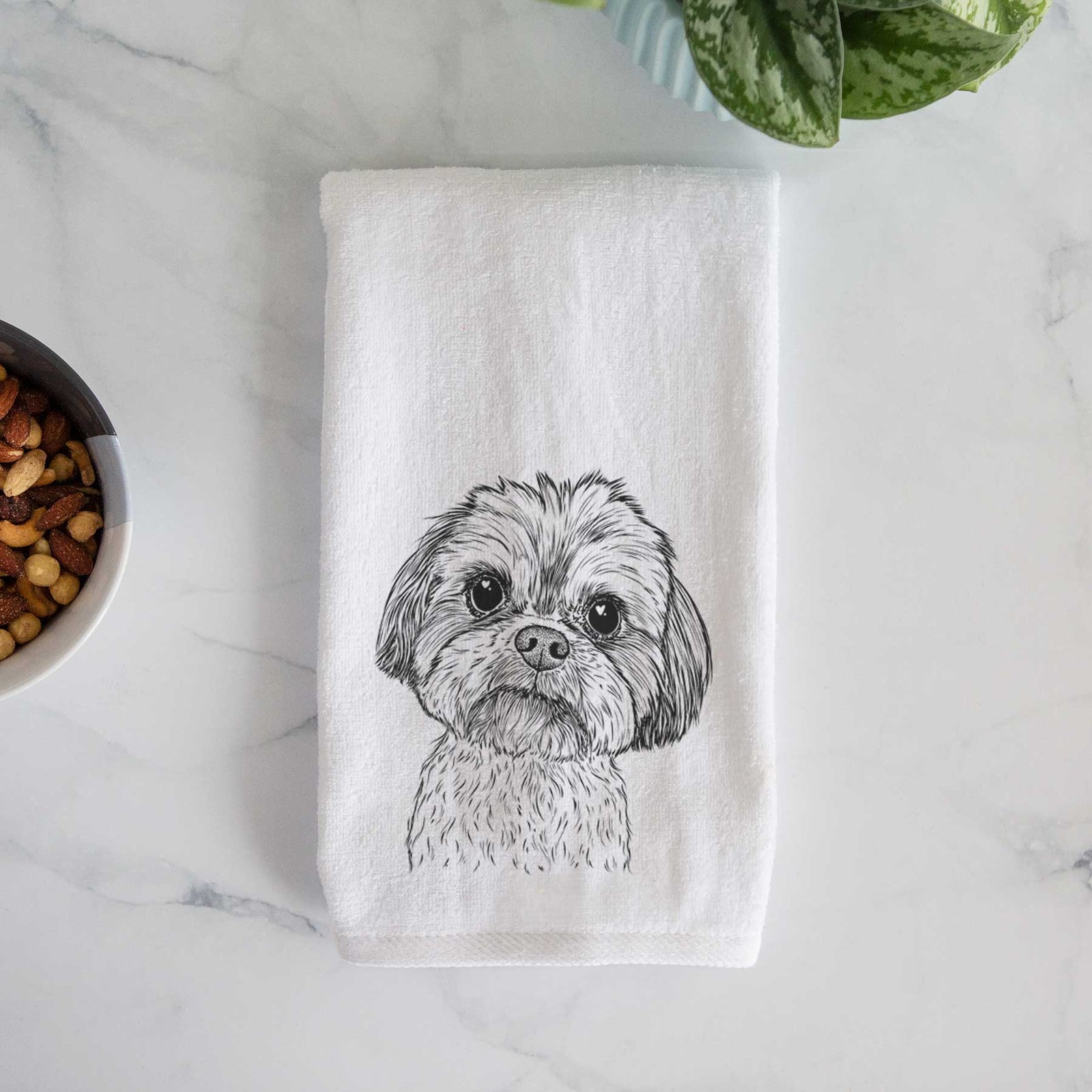 Lucy the Shorkie Decorative Hand Towel