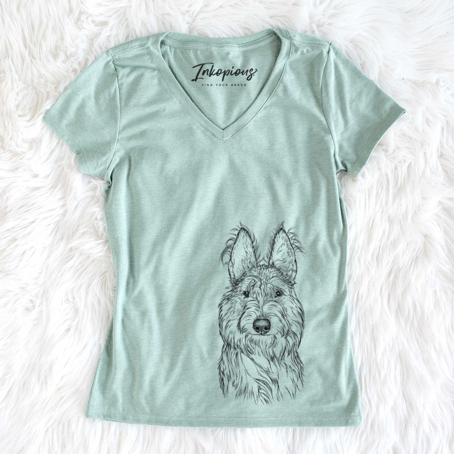 Bare Luna the Berger Picard - Women's V-neck Shirt