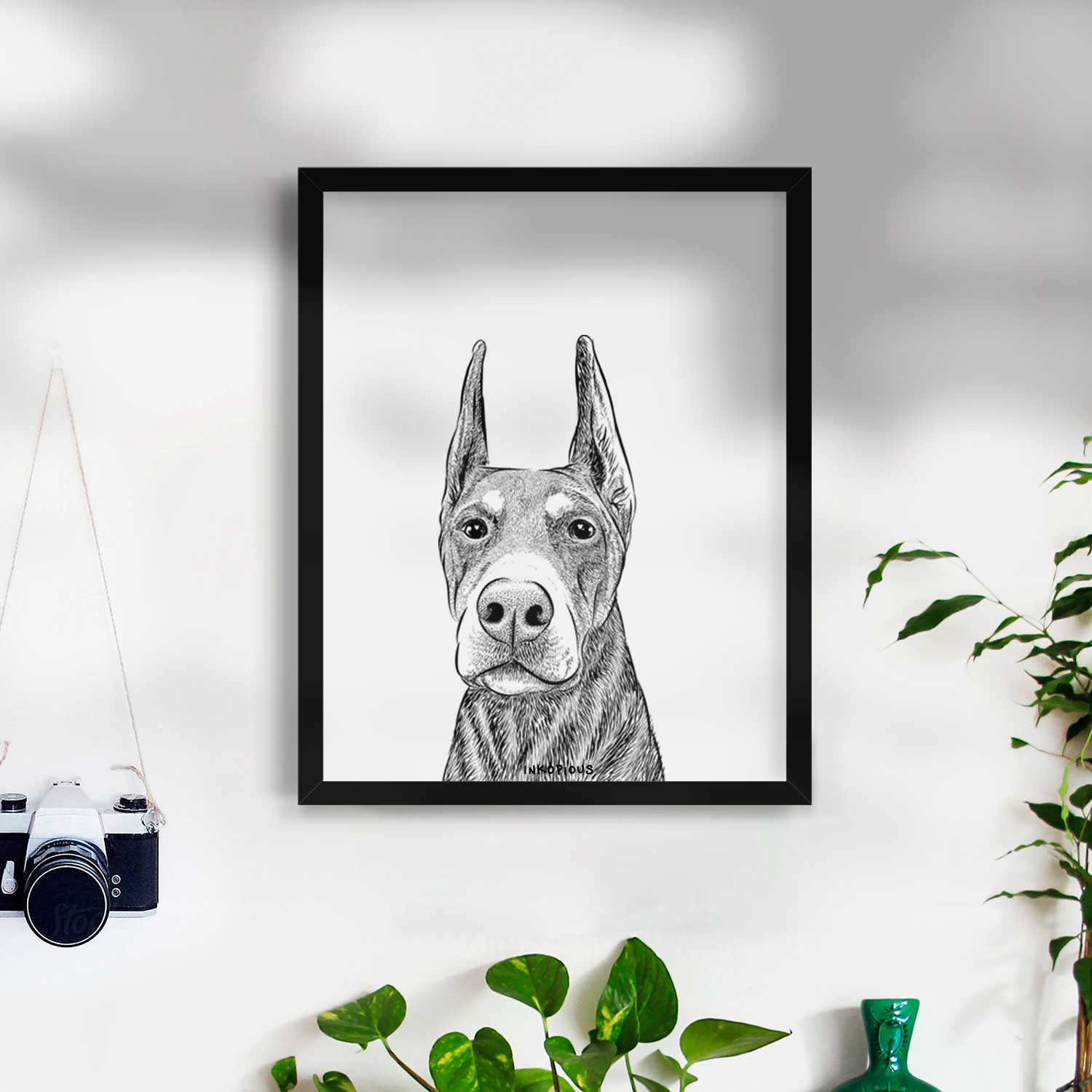 Luna the Doberman Pinscher Art Print