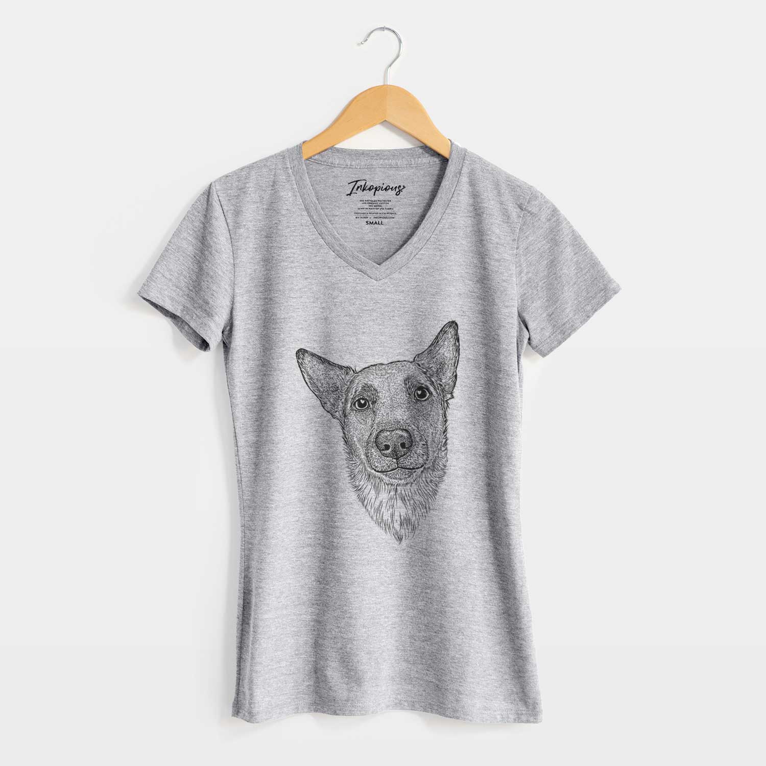Bare Luna the Shepherd Mix - Women's V-neck Shirt