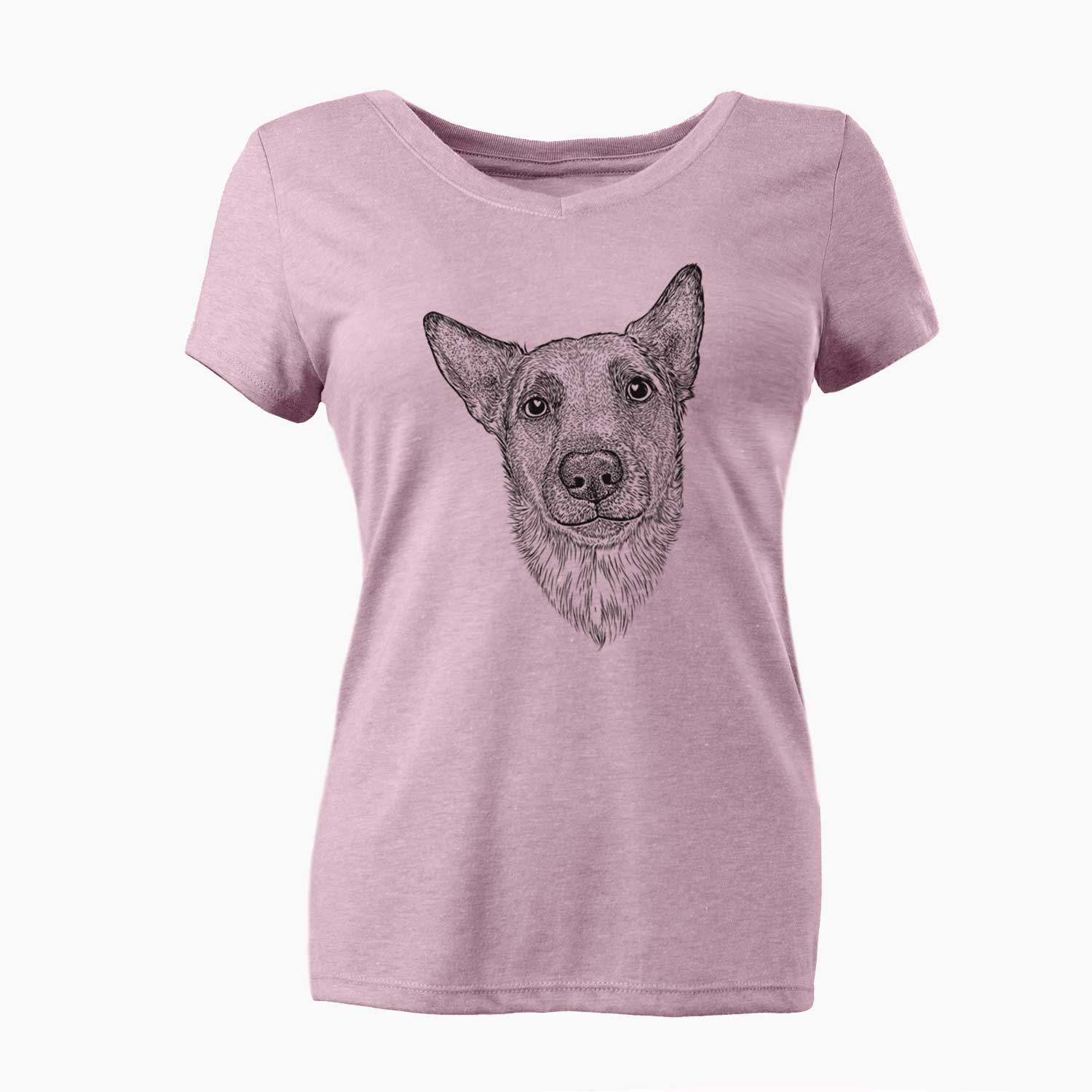 Bare Luna the Shepherd Mix - Women's V-neck Shirt