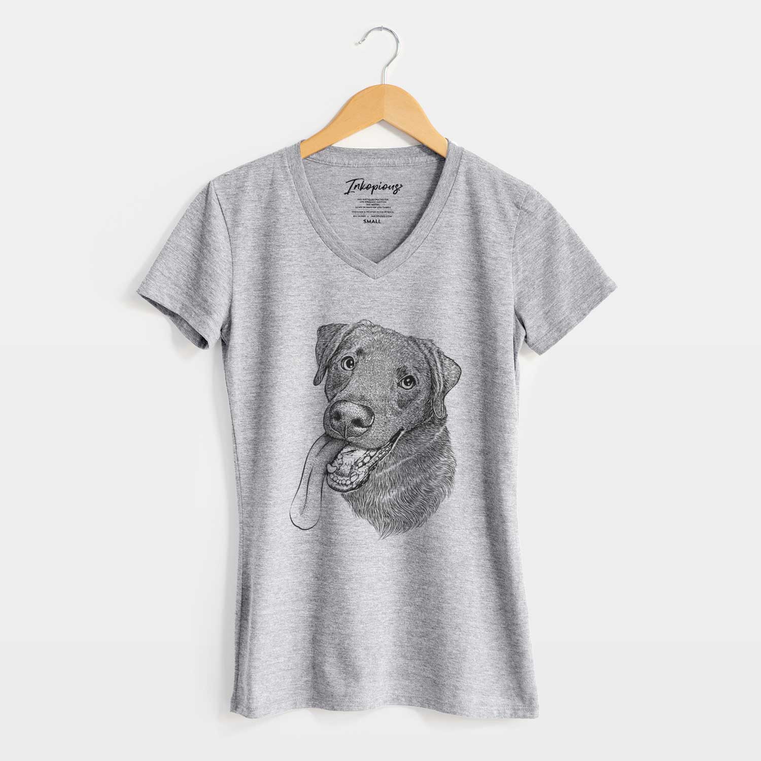 Bare Macaroni the Lab Mix - Women's V-neck Shirt
