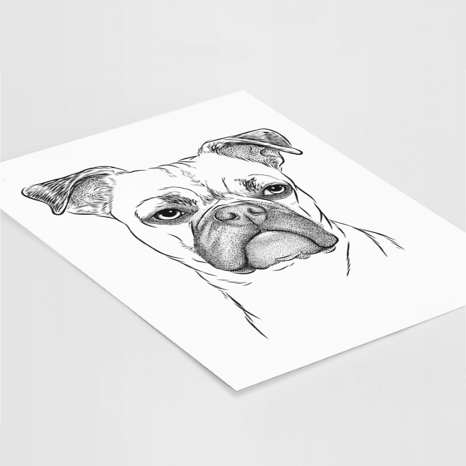 Mack the Bugg (Boston Terrier/Pug) Art Print