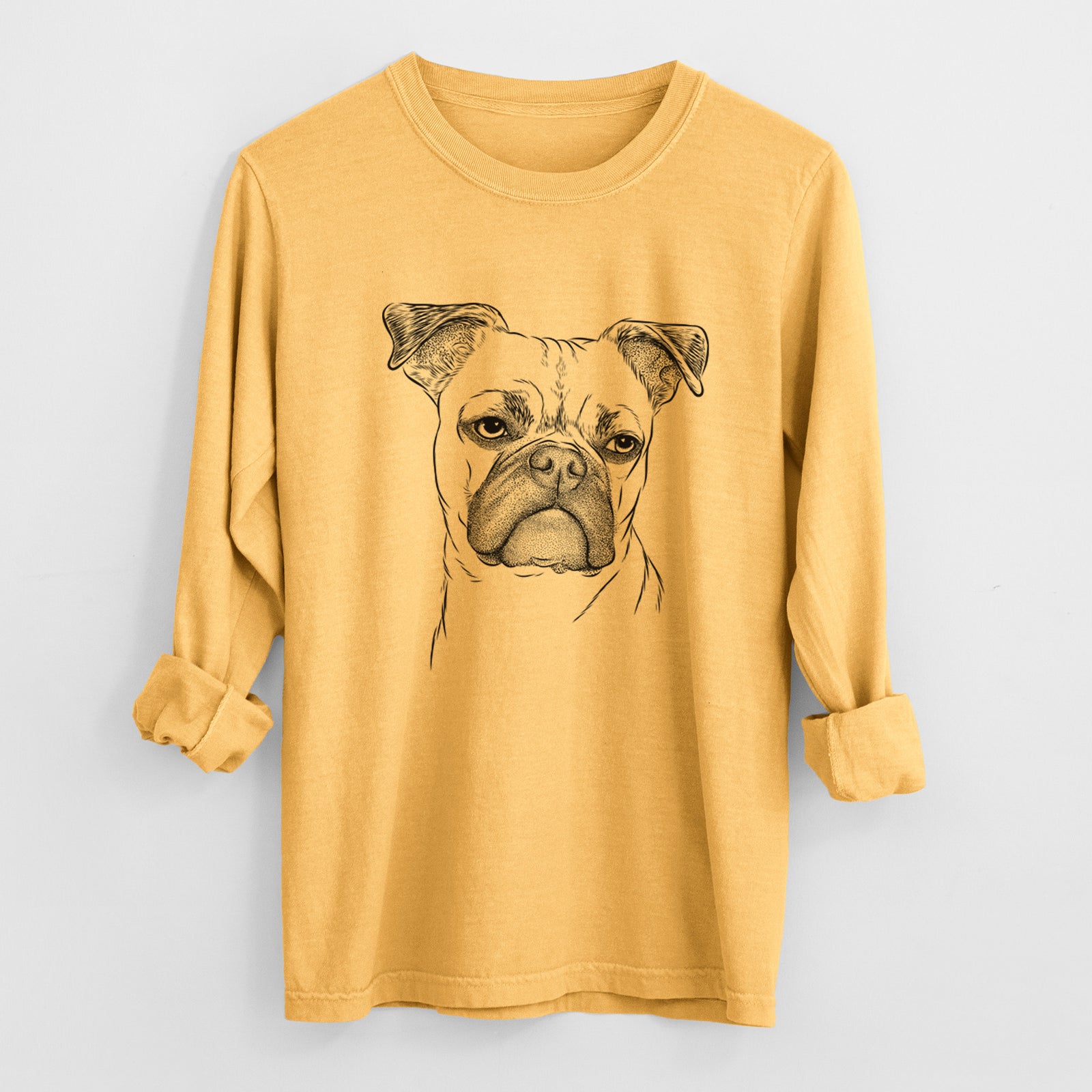 Bare Mack the Bugg (Boston Terrier/Pug) - Heavyweight 100% Cotton Long Sleeve