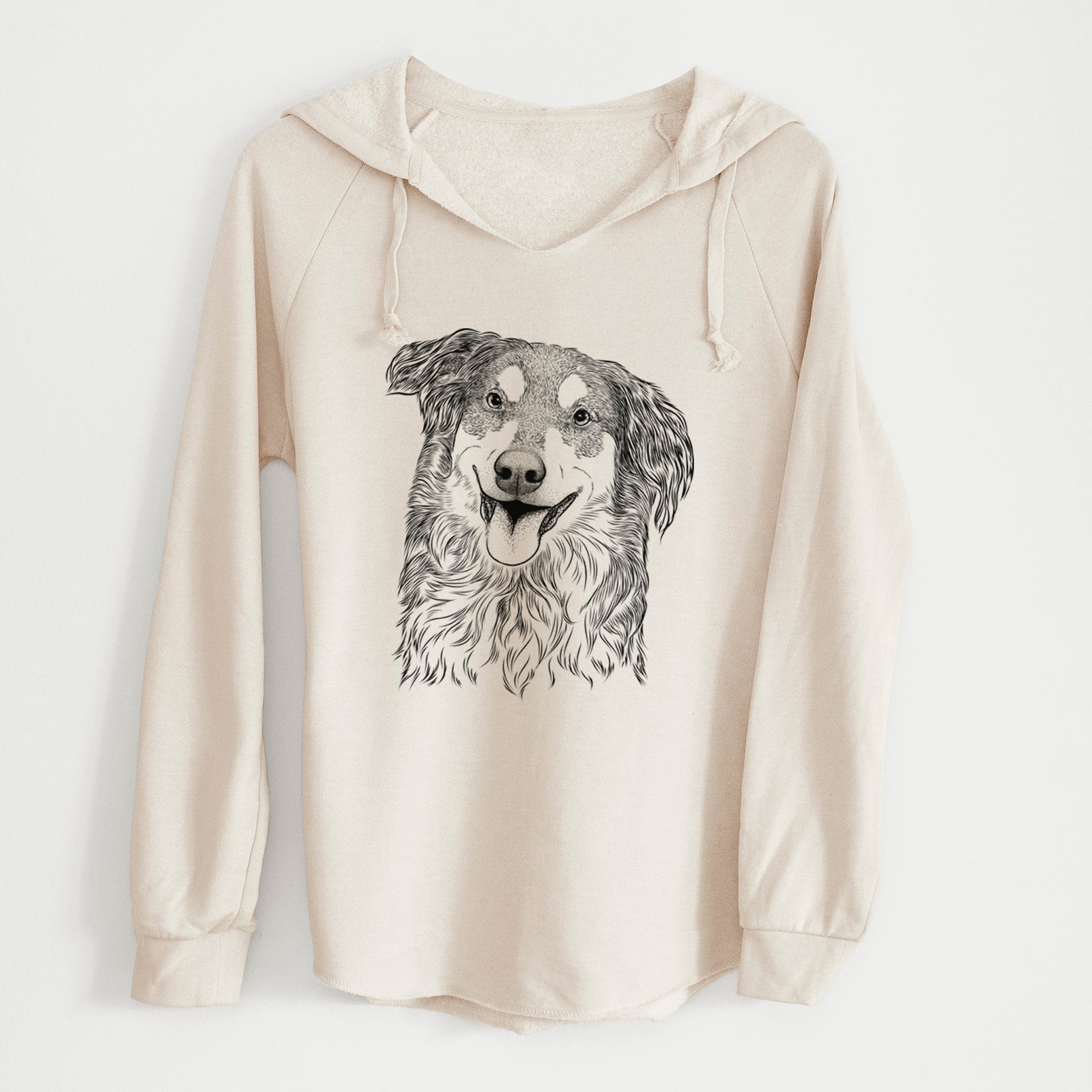 Bare Maddie the English Shepherd - Cali Wave Hooded Sweatshirt
