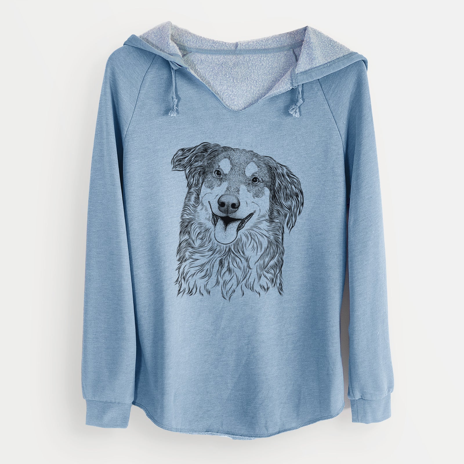 Bare Maddie the English Shepherd - Cali Wave Hooded Sweatshirt