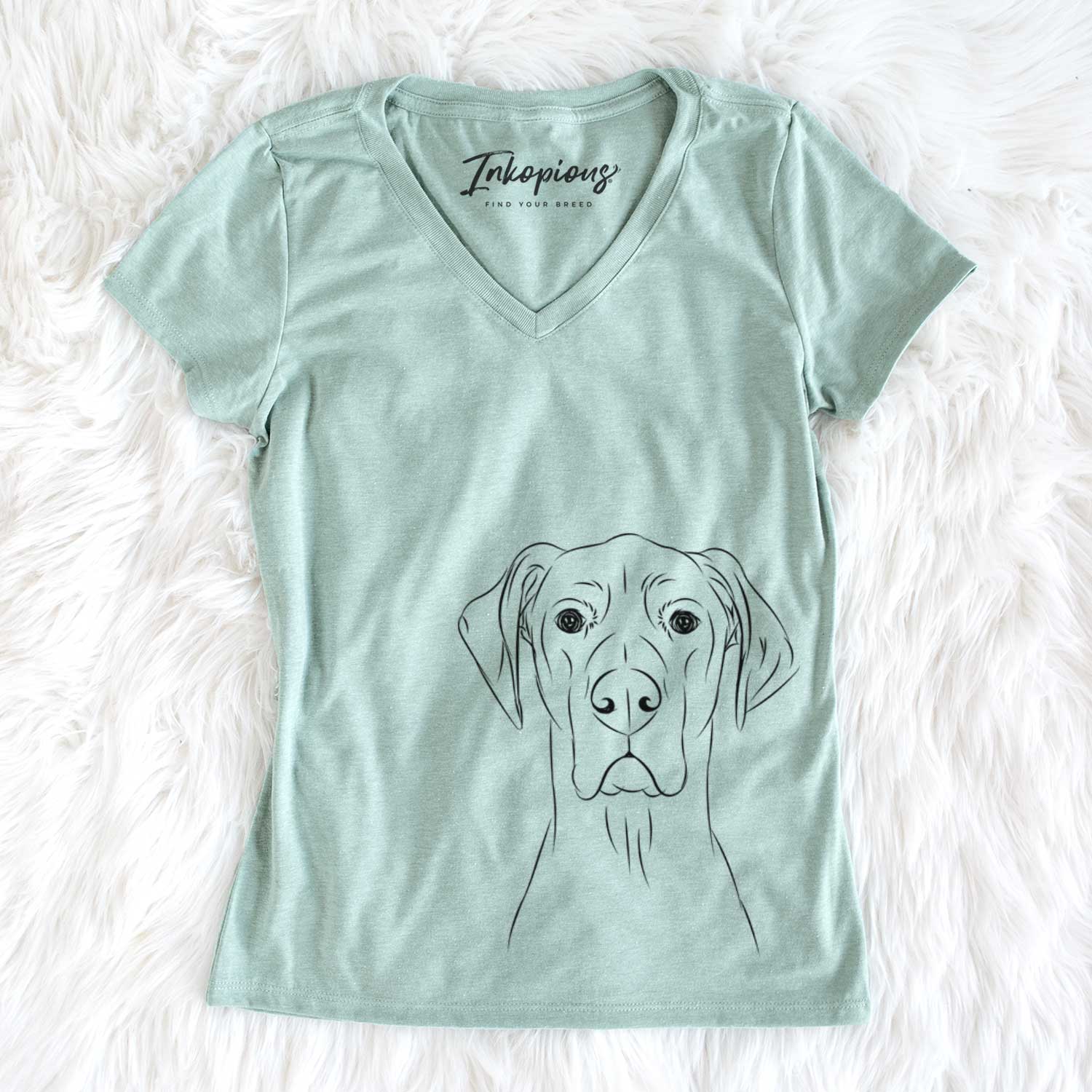 Bare Maddox the Great Dane - Women's V-neck Shirt