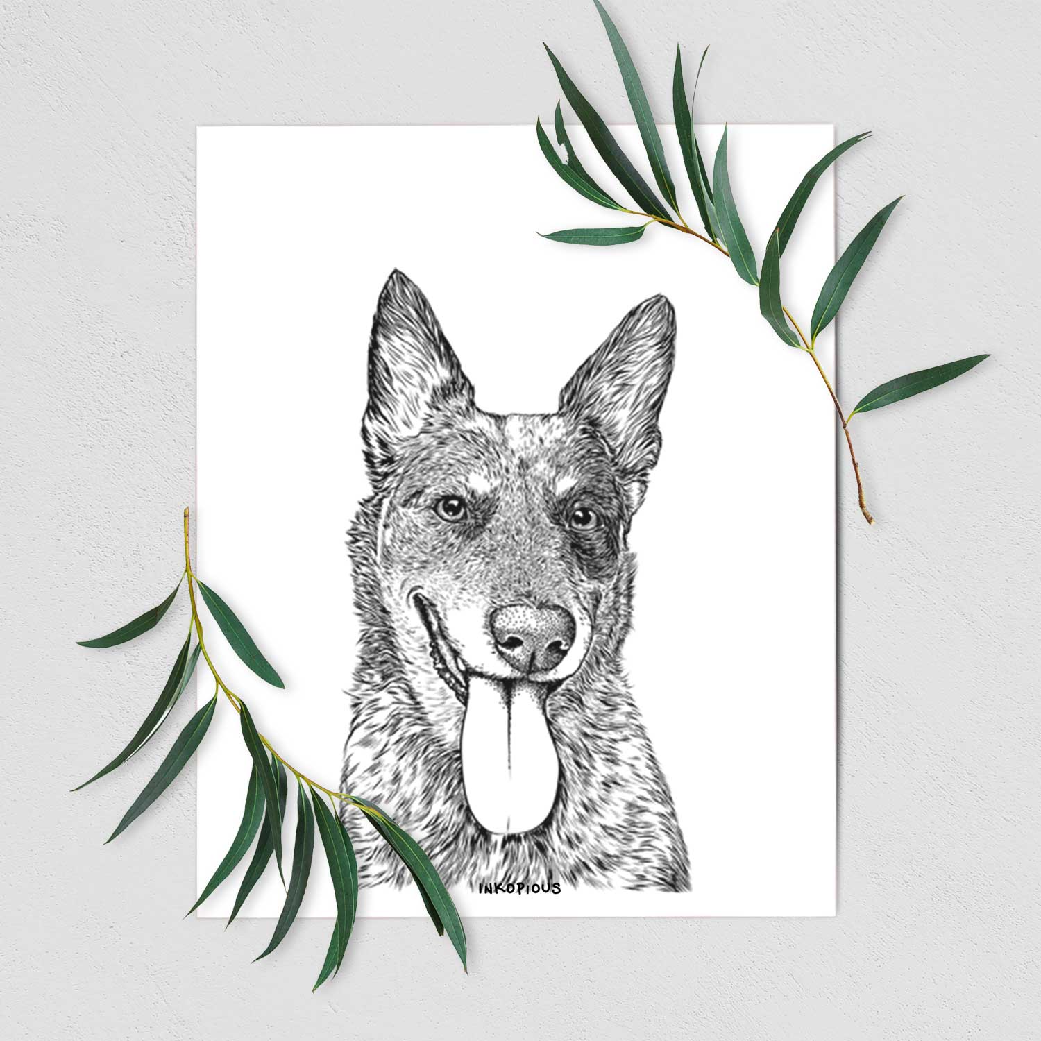 Madison the Blue Heeler Art Print