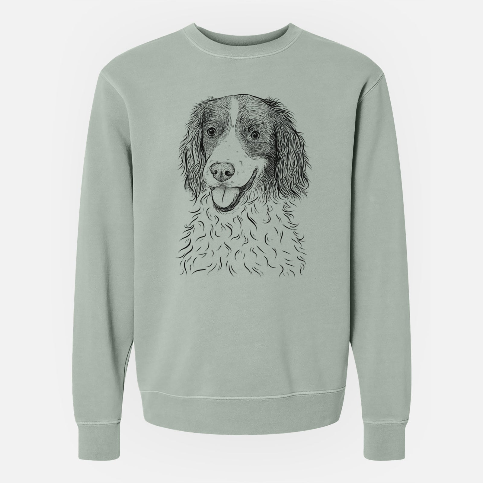 Bare Maggie the Springer Spaniel - Unisex Pigment Dyed Crew Sweatshirt