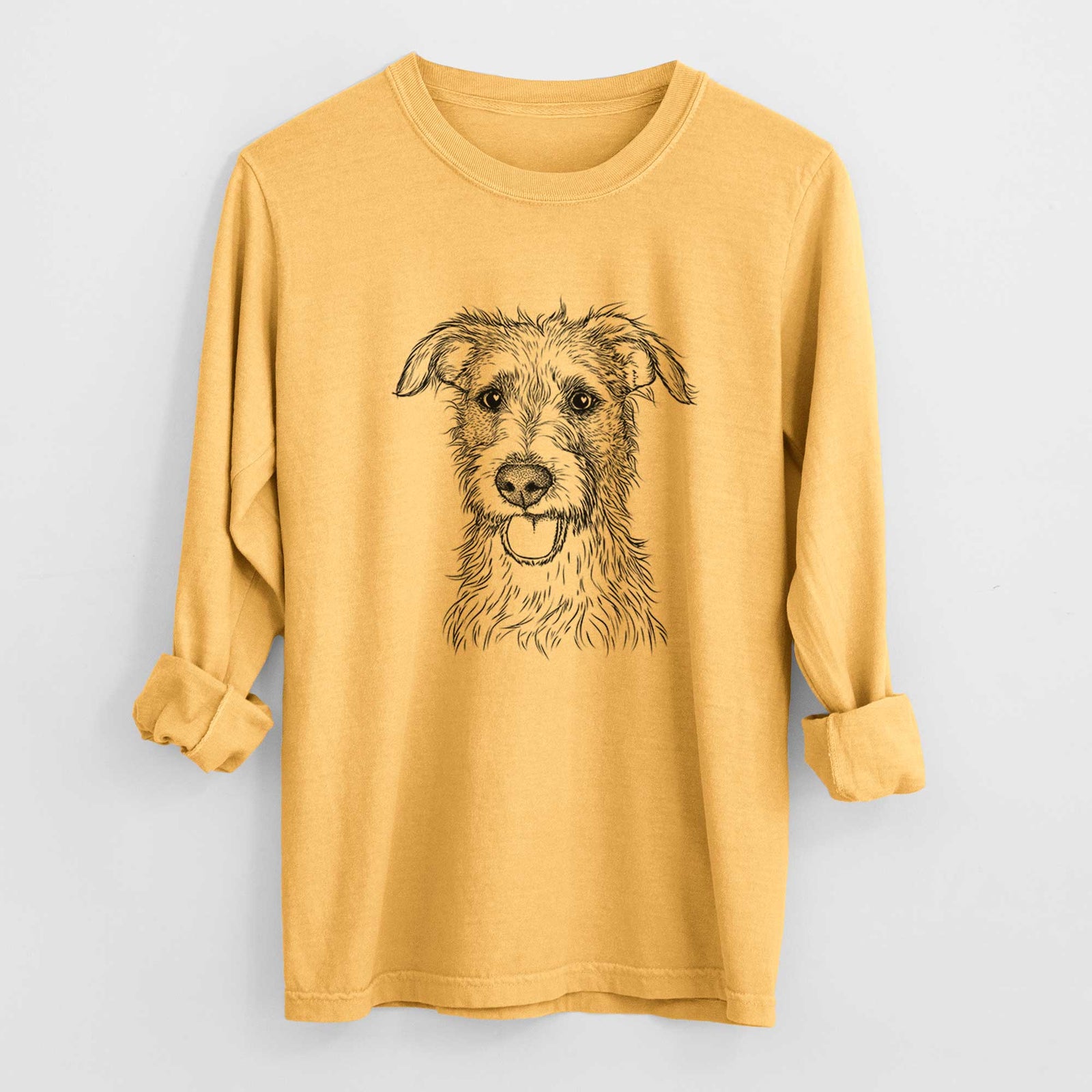 Bare Maggie the Terrier Mix - Heavyweight 100% Cotton Long Sleeve