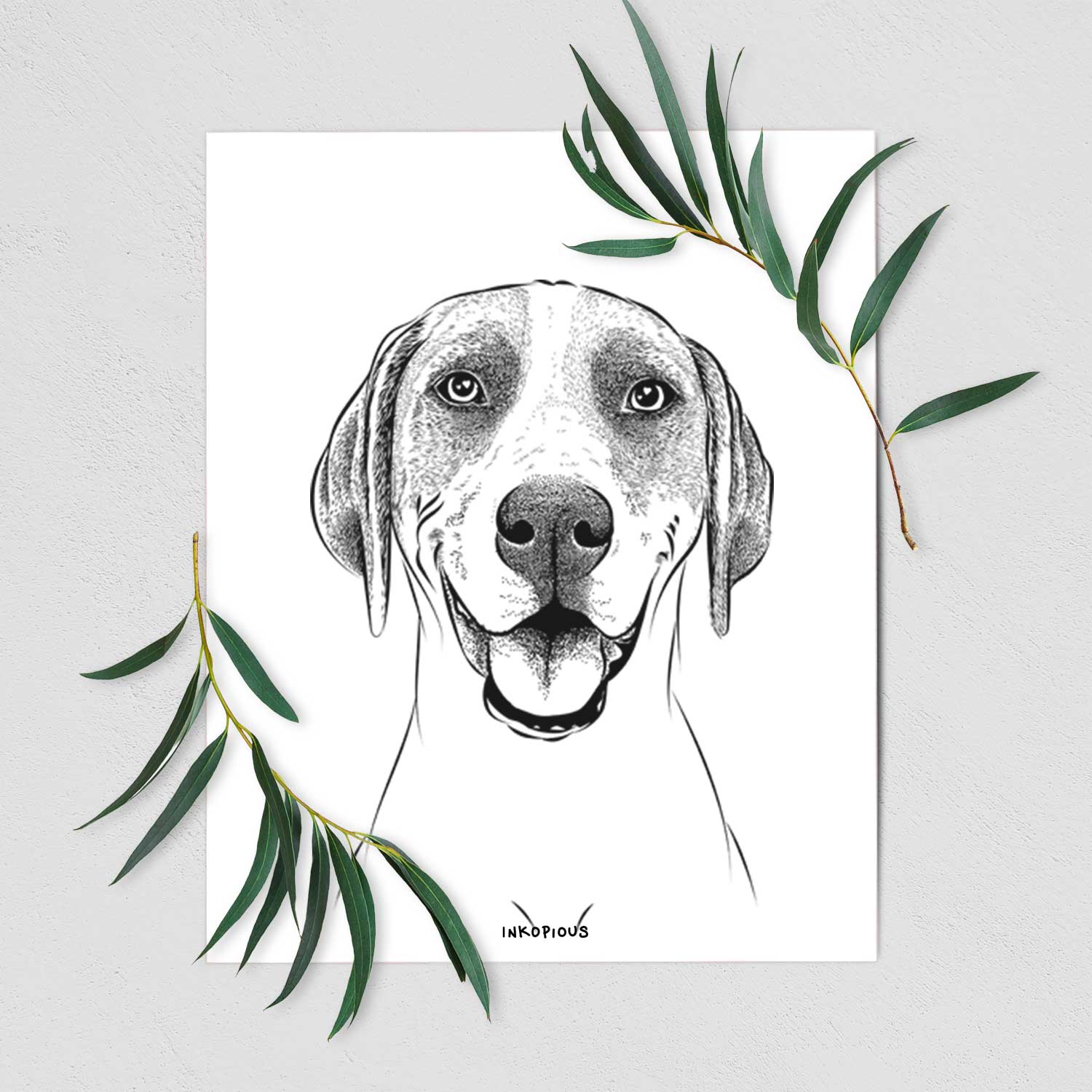 Maggie the Treeing Walker Coonhound Art Print