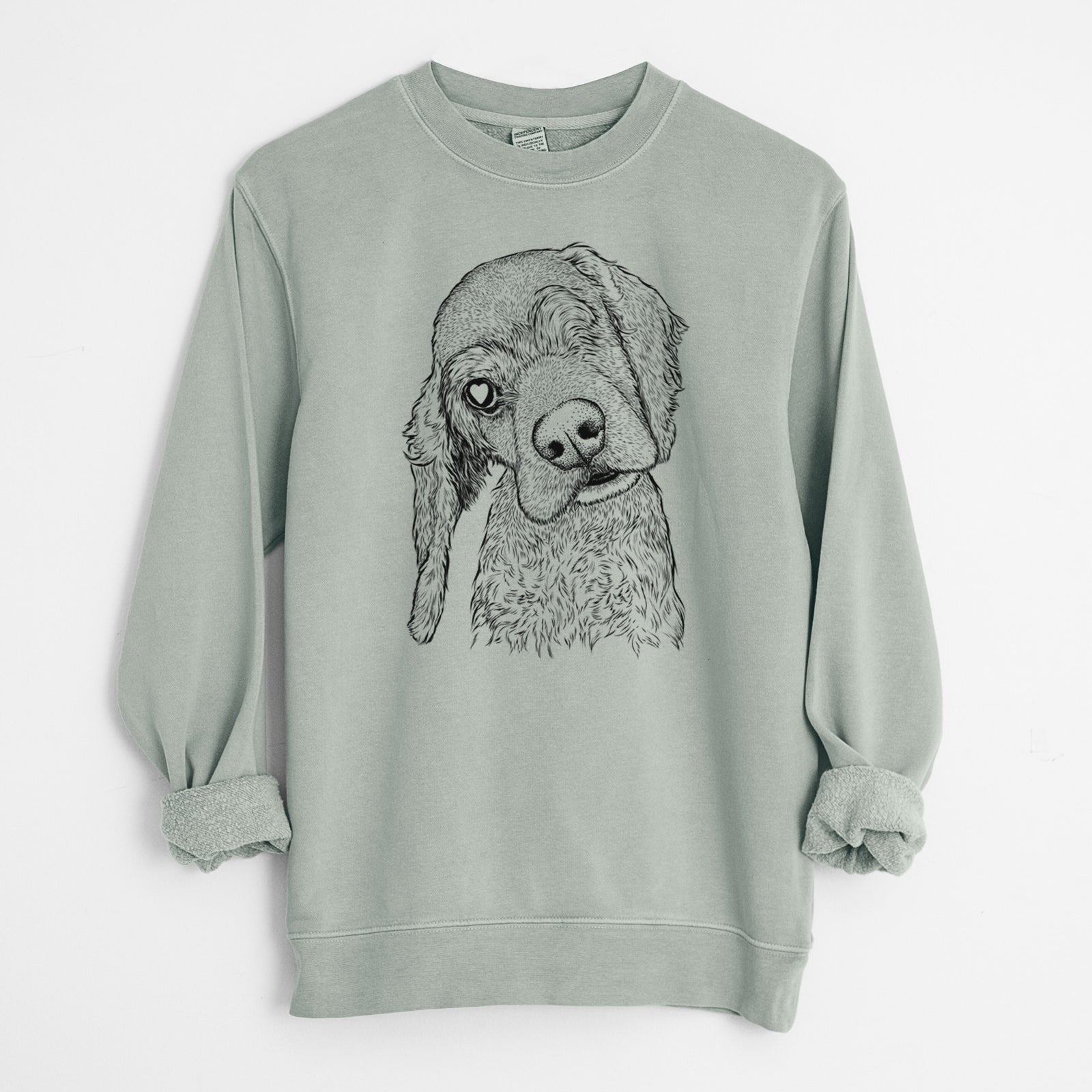 Bare Mambo #5 the Cocker Spaniel - Unisex Pigment Dyed Crew Sweatshirt