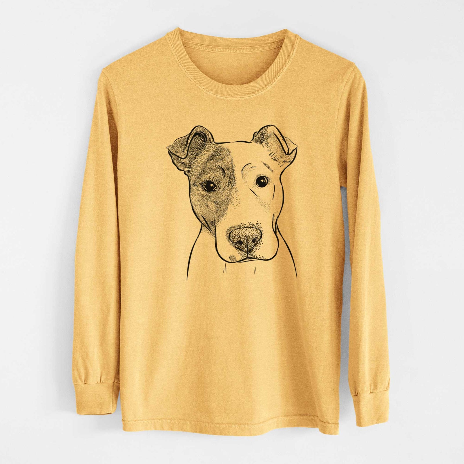 Bare Manchi the Pitbull Mix - Heavyweight 100% Cotton Long Sleeve