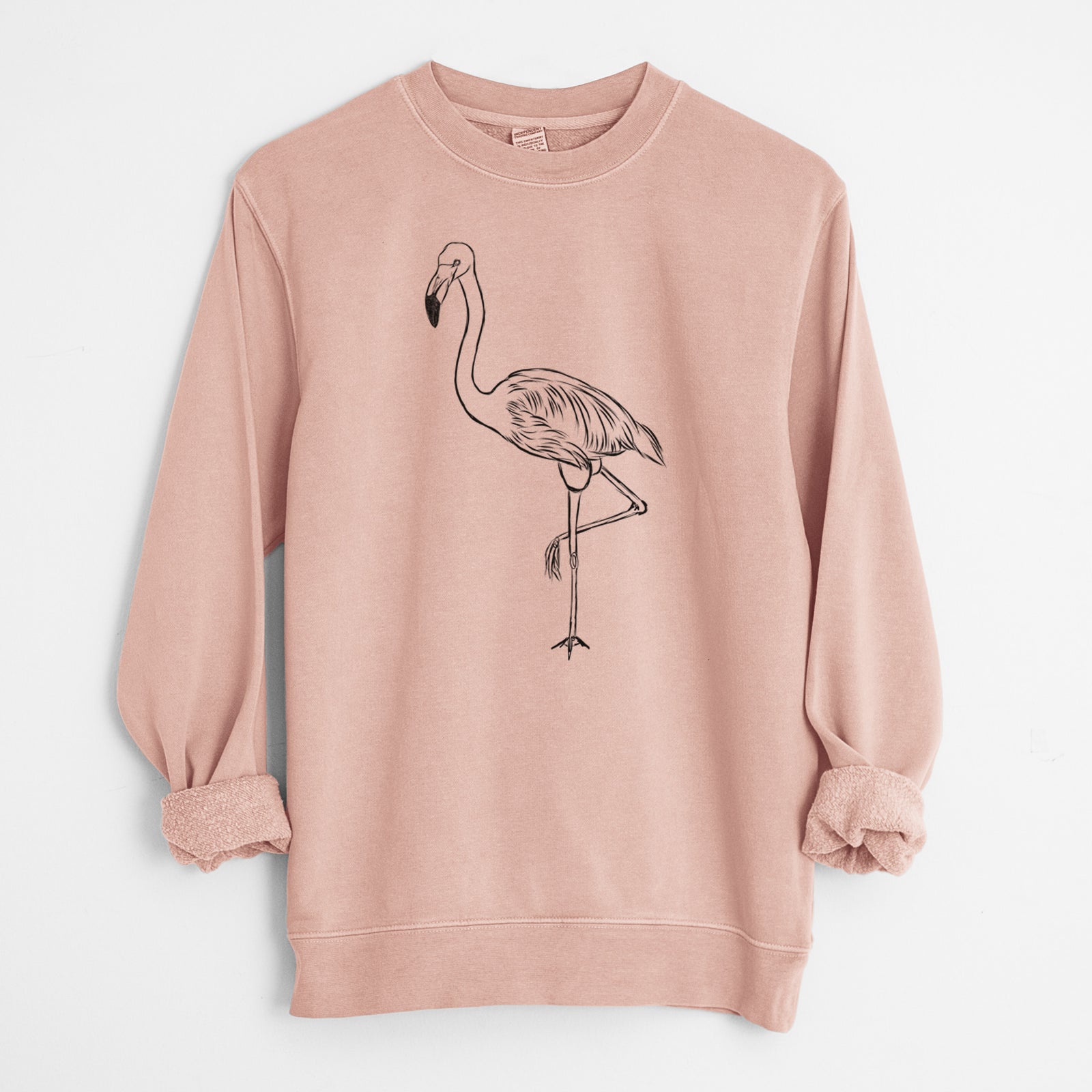 Bare Mango the Flamingo - Unisex Pigment Dyed Crew Sweatshirt