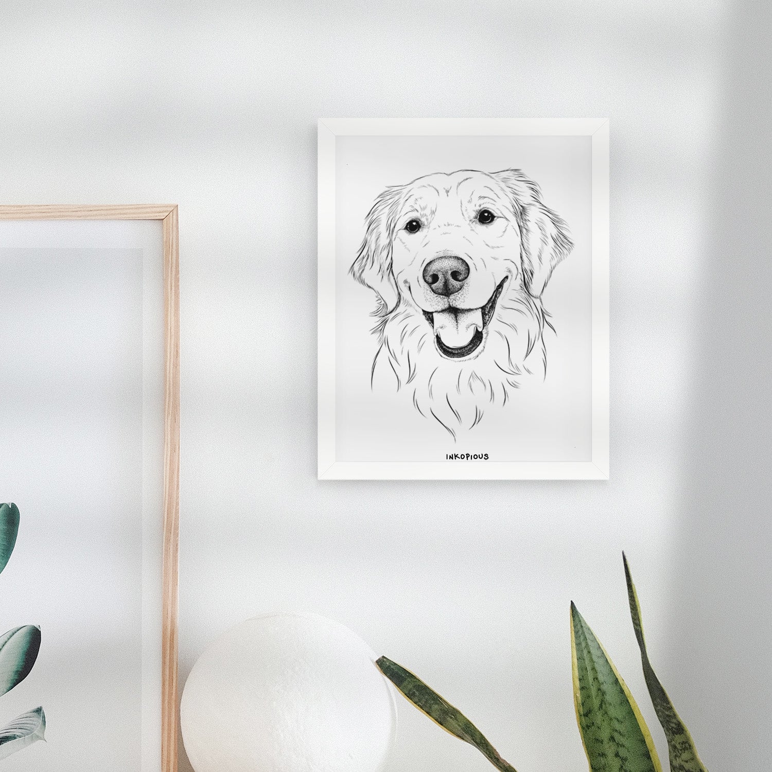 Maple the Golden Retriever Art Print