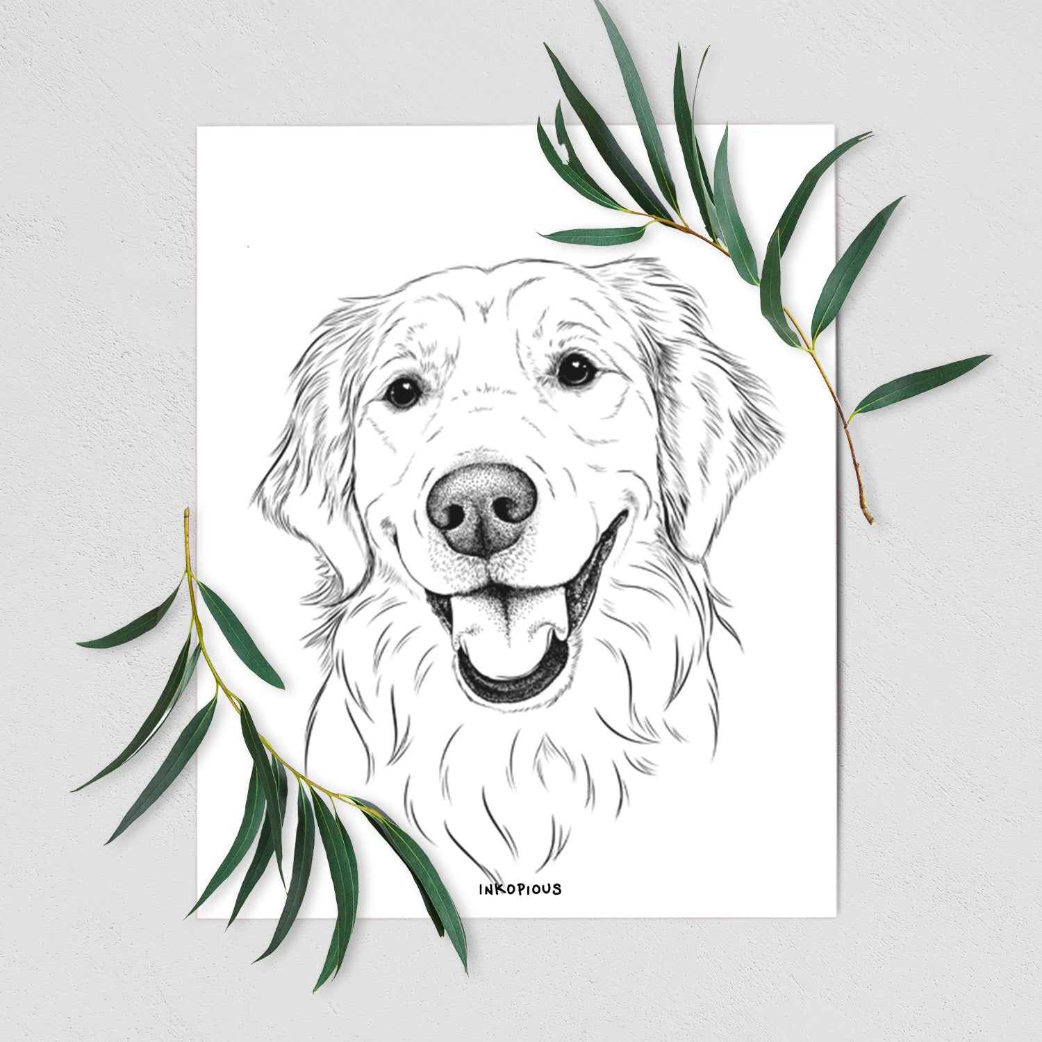 Maple the Golden Retriever Art Print