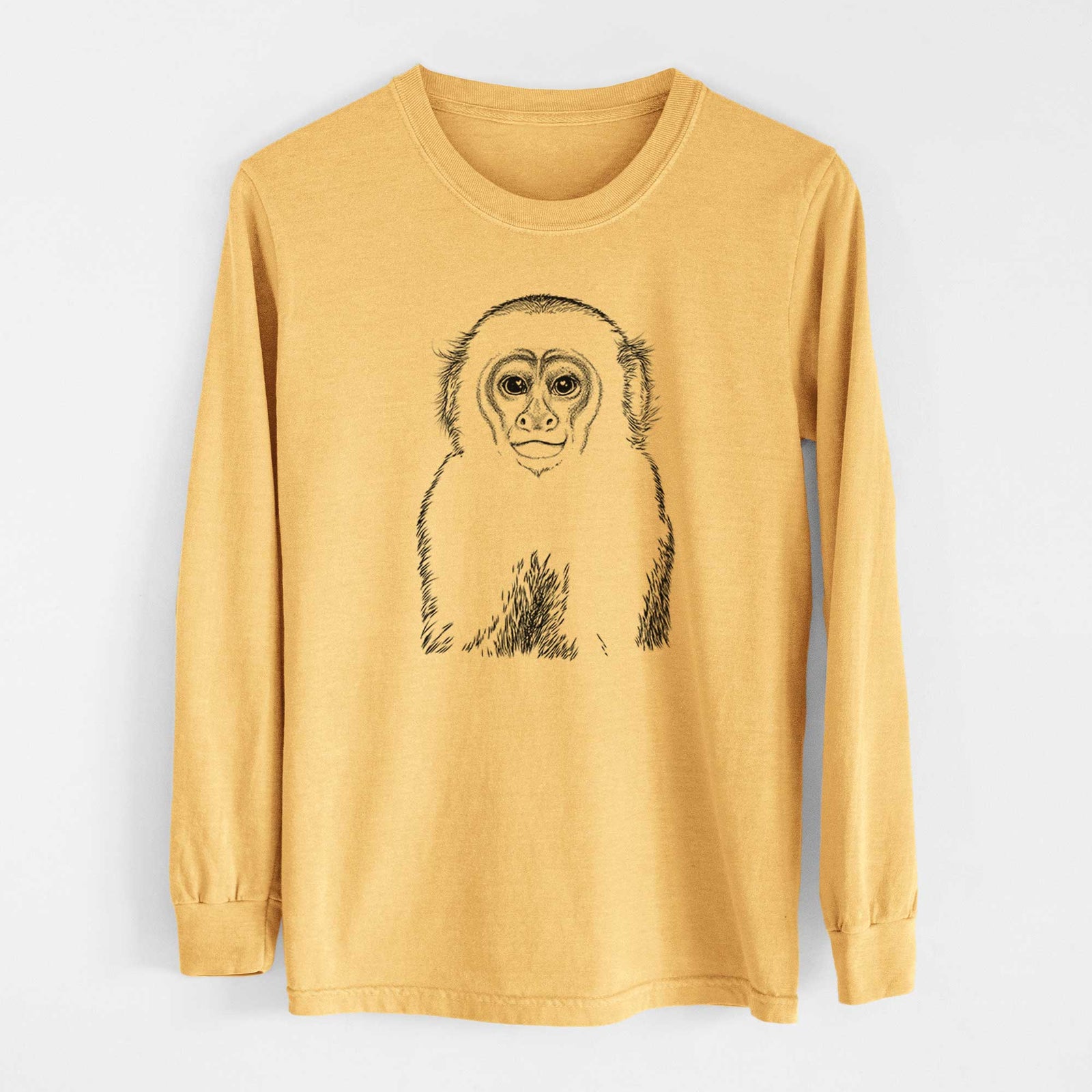 Bare Marcel the Capuchin Monkey - Heavyweight 100% Cotton Long Sleeve