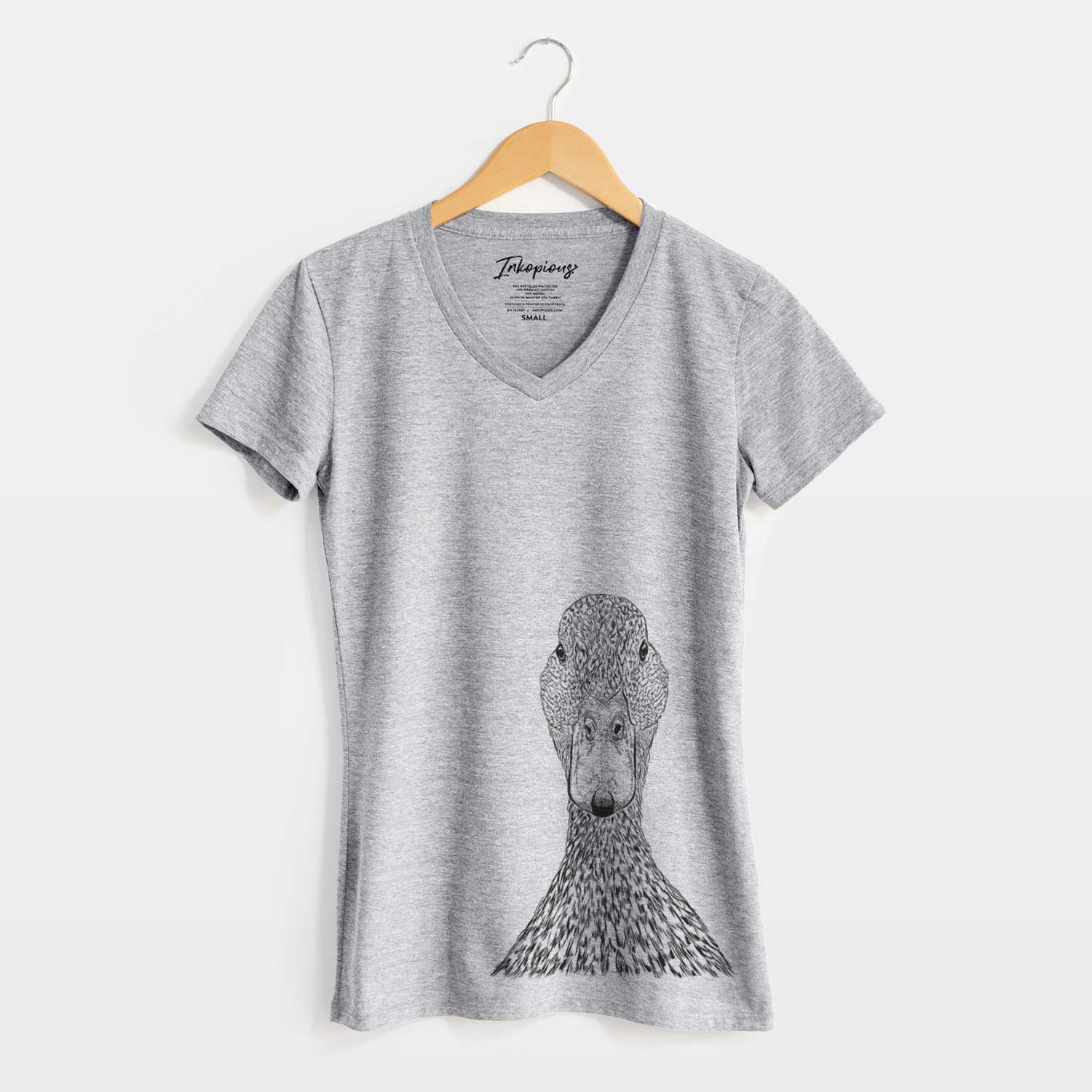Bare Marge the Mallard Duck - Women's V-neck Shirt
