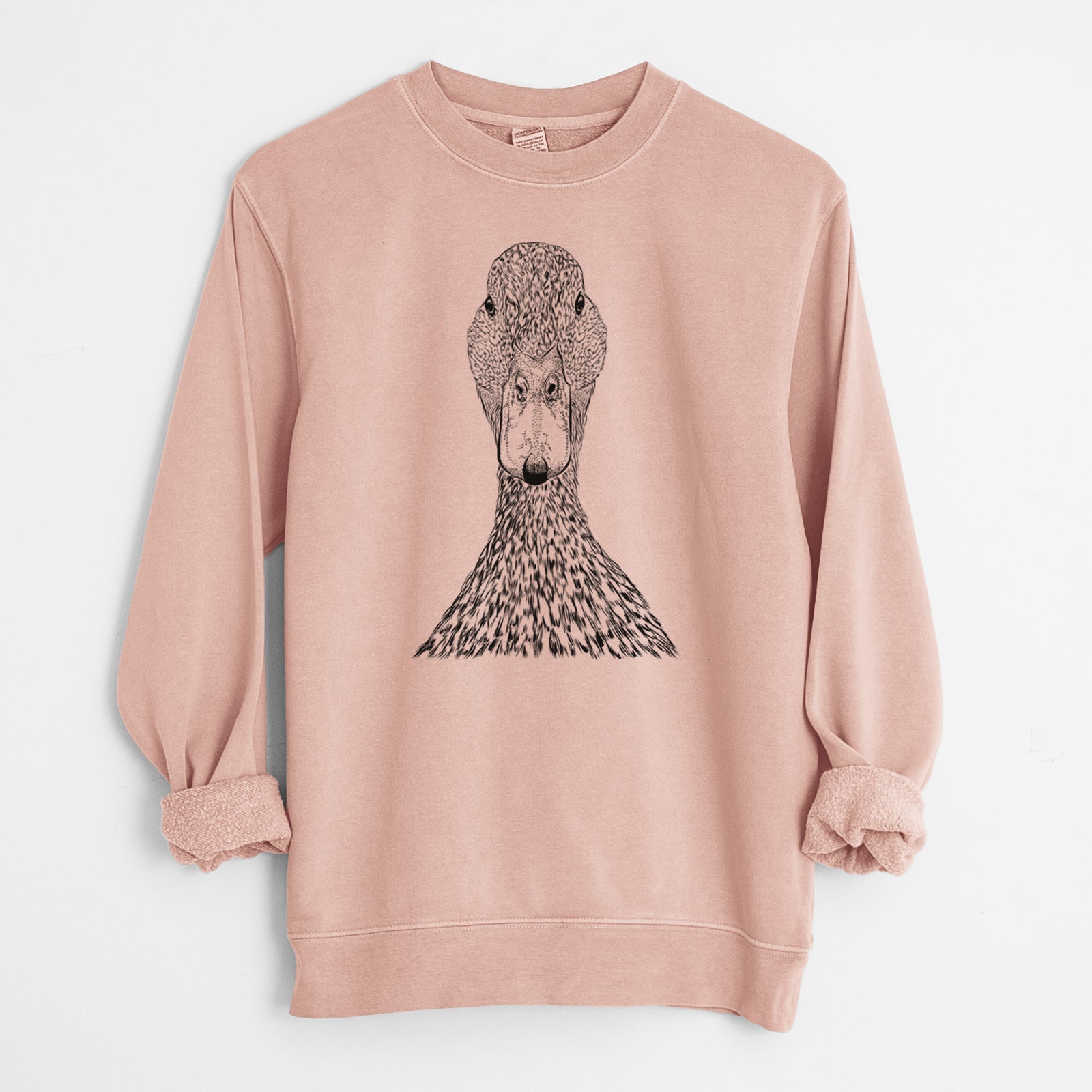 Bare Marge the Mallard Duck - Unisex Pigment Dyed Crew Sweatshirt