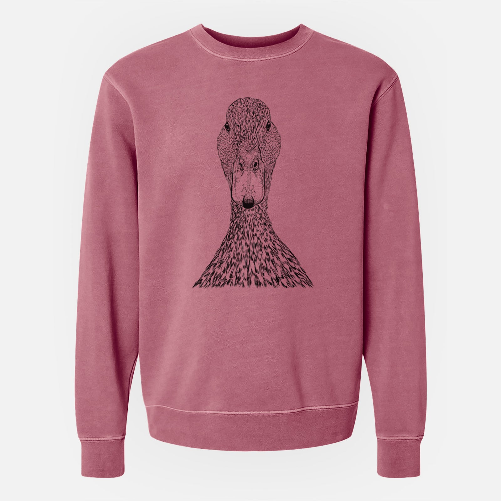 Bare Marge the Mallard Duck - Unisex Pigment Dyed Crew Sweatshirt