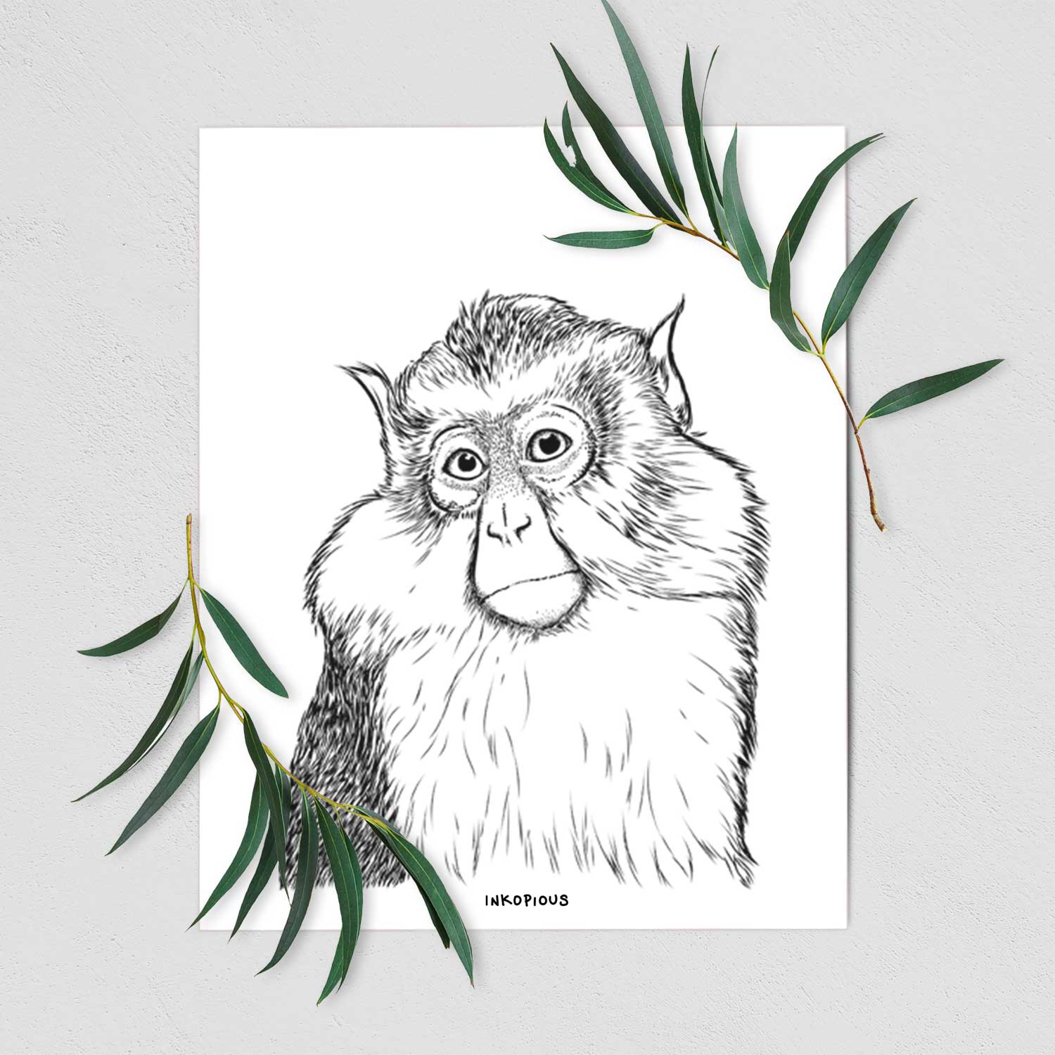 Matata the Mona Monkey Art Print