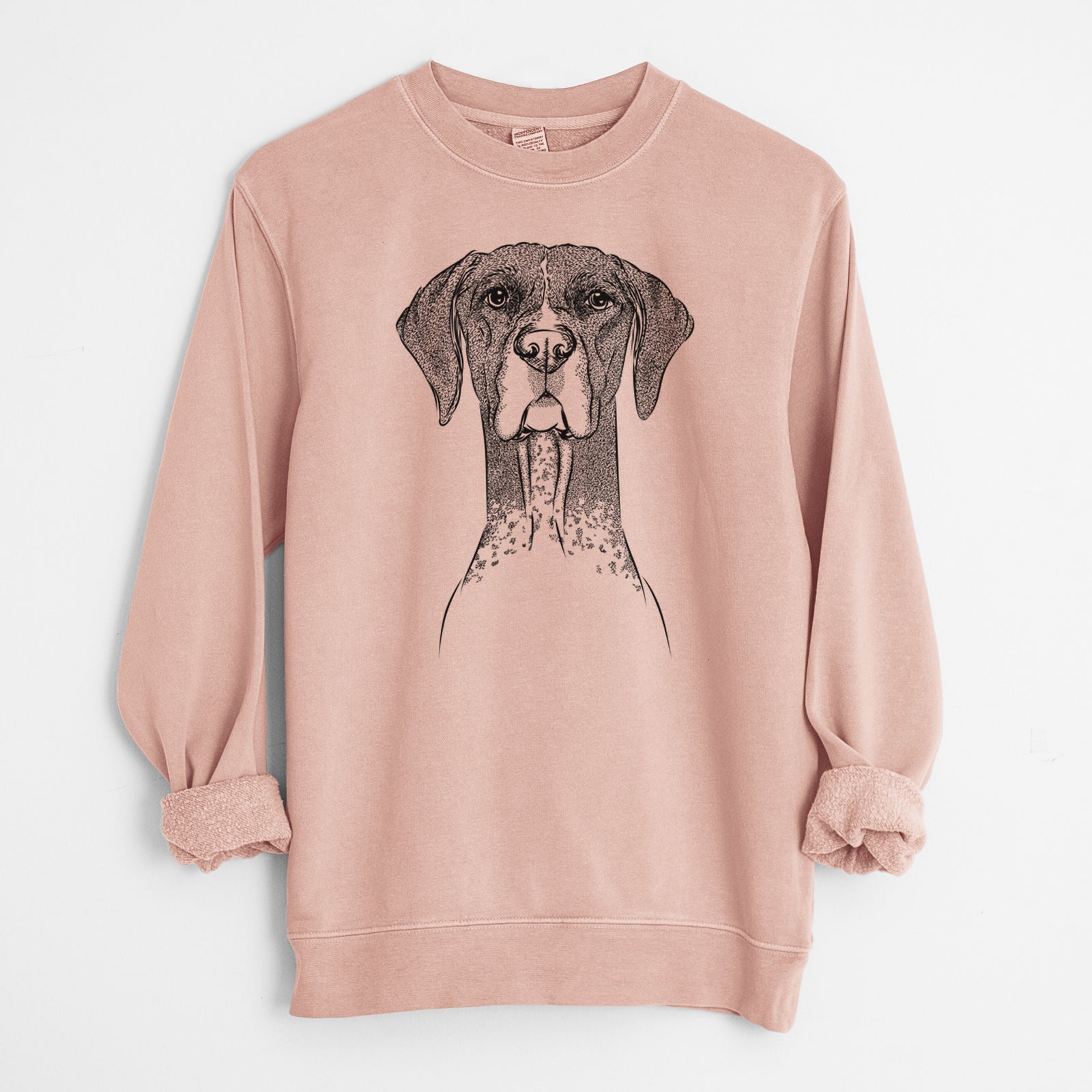 Bare Mattis the German Shorthaired Pointer - Unisex Pigment Dyed Crew Sweatshirt