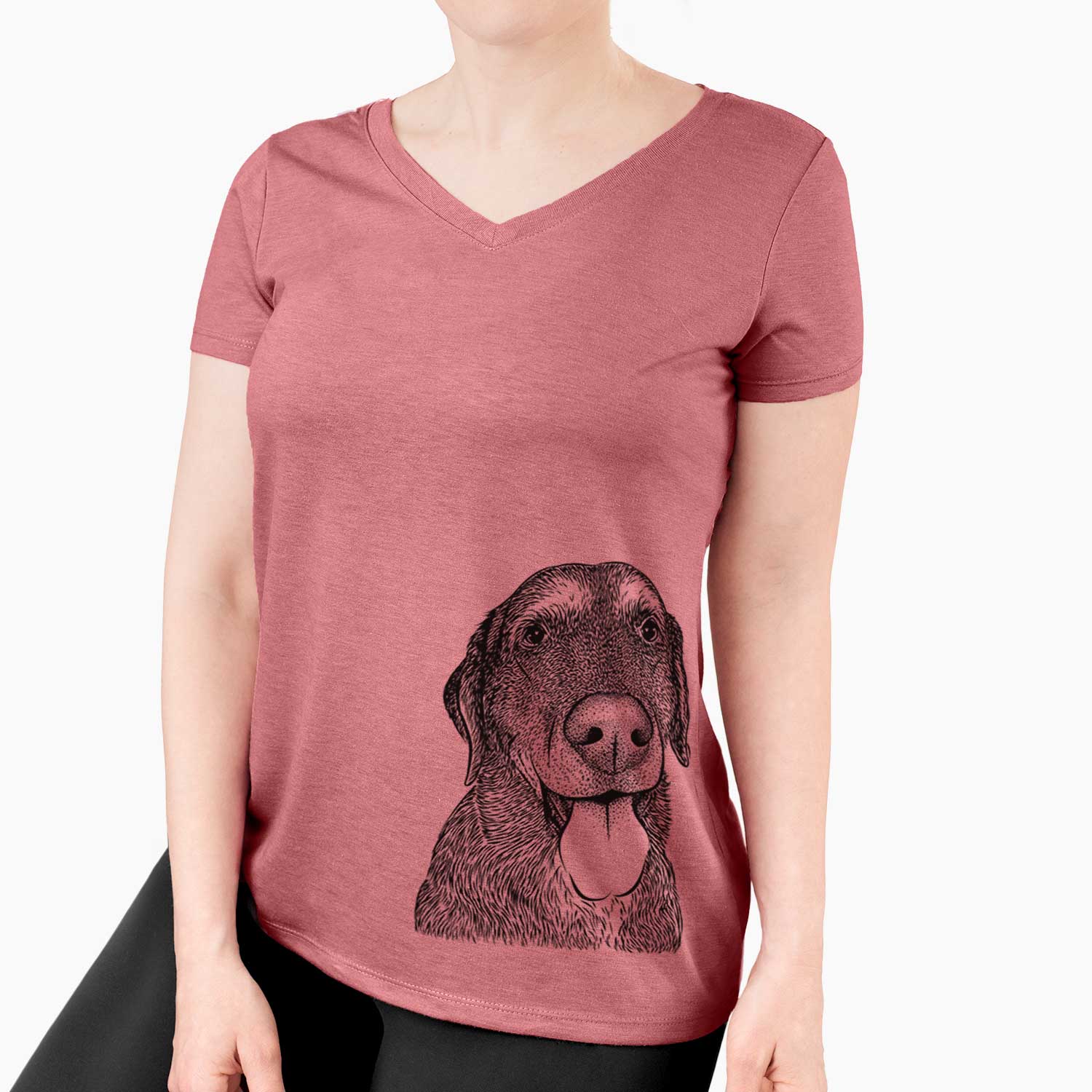Bare Max the Labrador Retriever - Women's V-neck Shirt